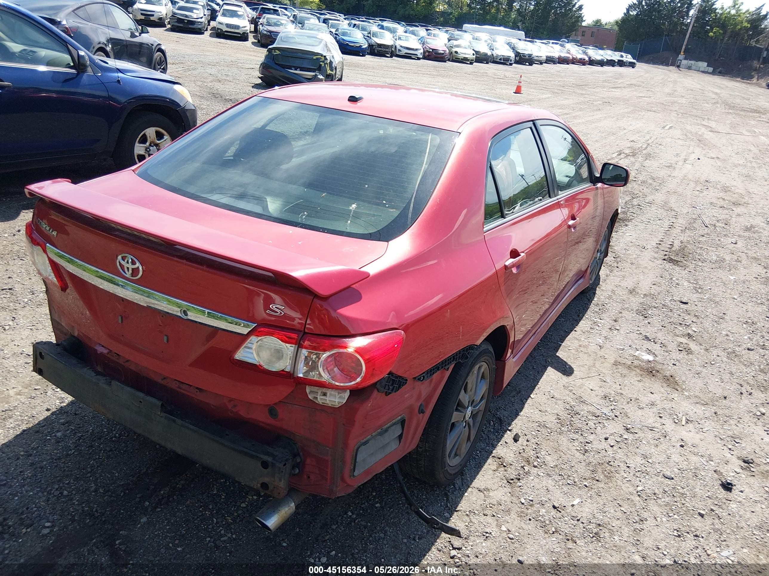2013 Toyota Corolla S Red vin: 2T1BU4EE0DC024075