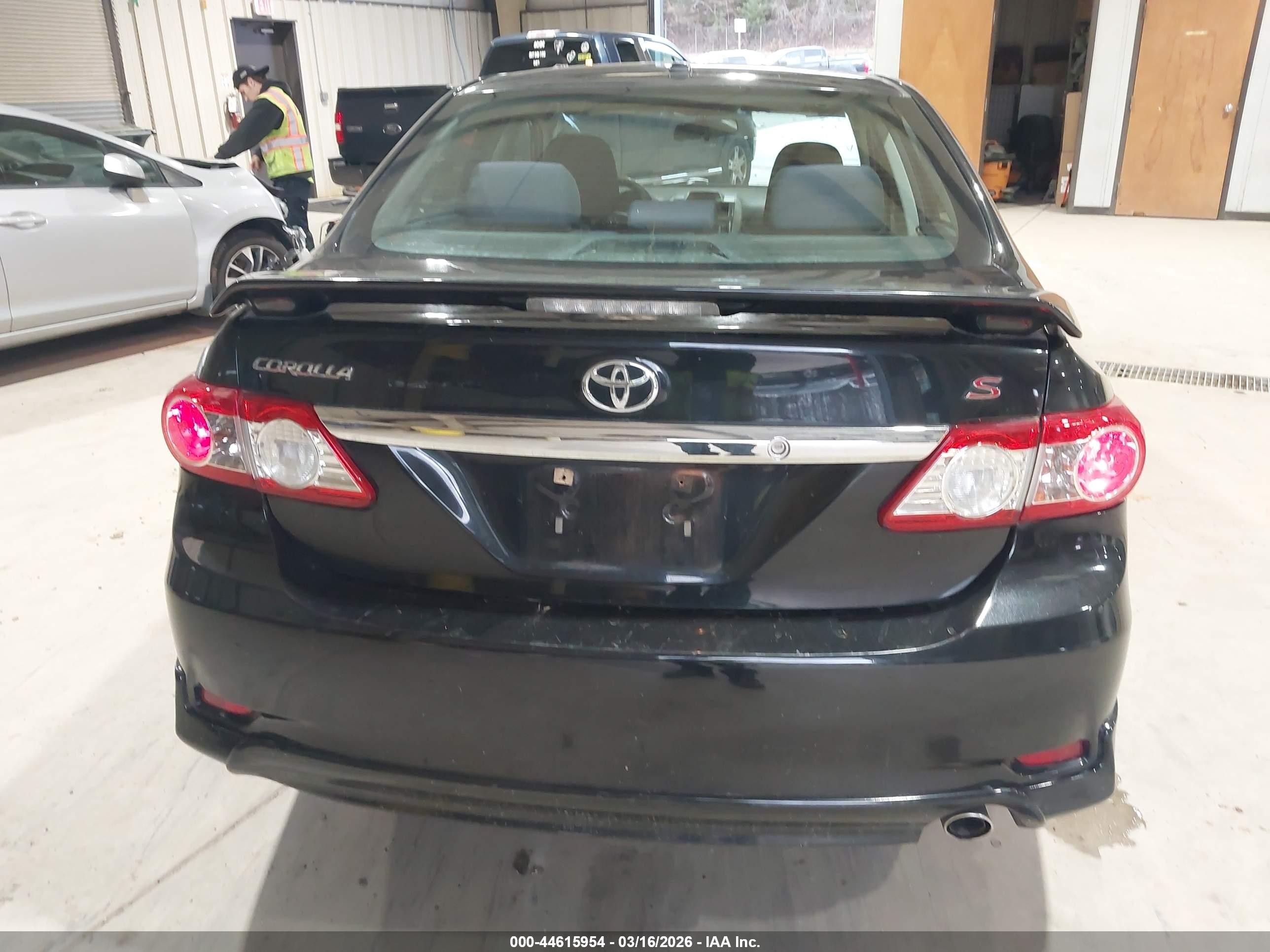 2013 Toyota Corolla S Black vin: 2T1BU4EE0DC028403