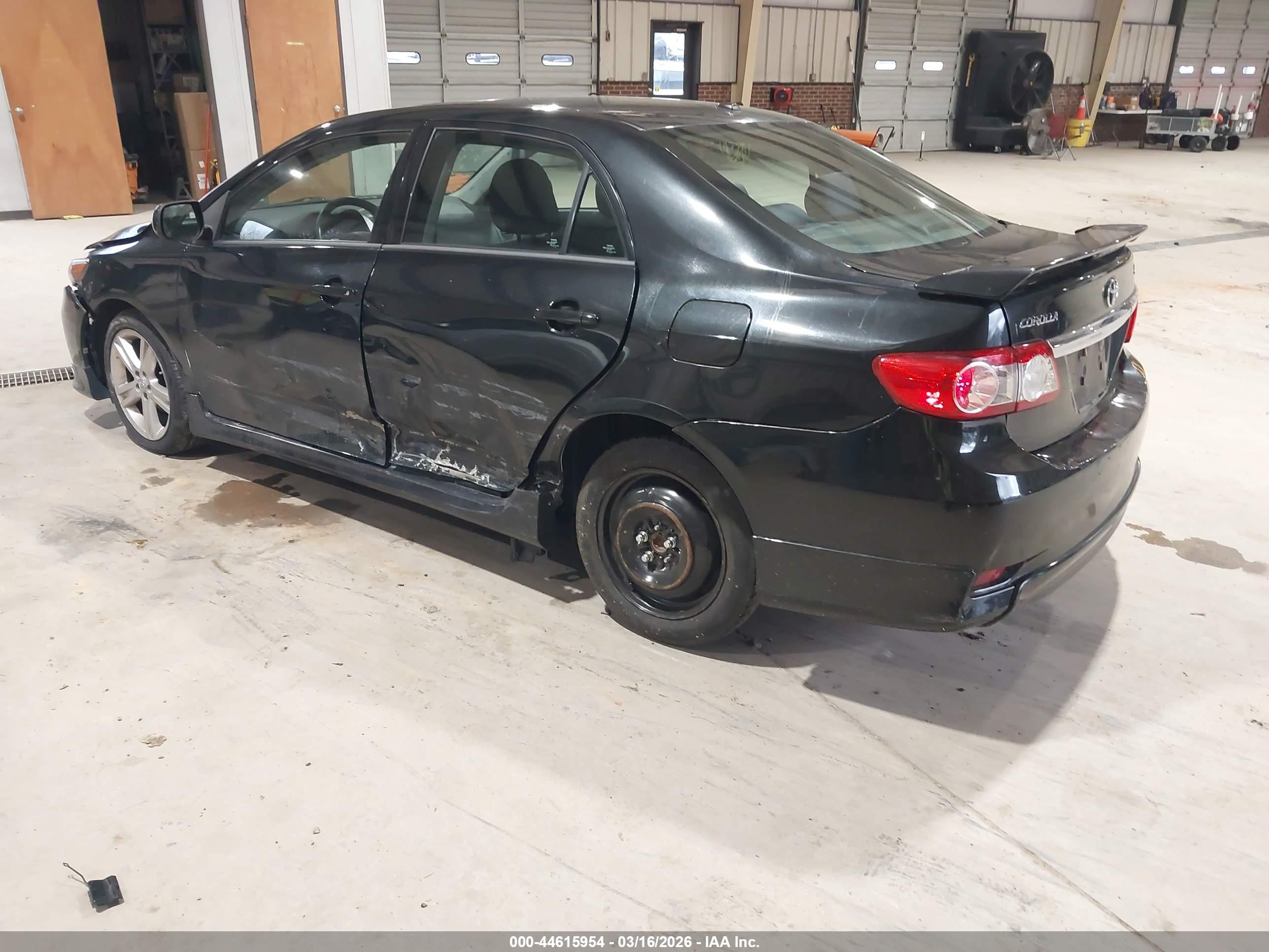 2013 Toyota Corolla S Black vin: 2T1BU4EE0DC028403