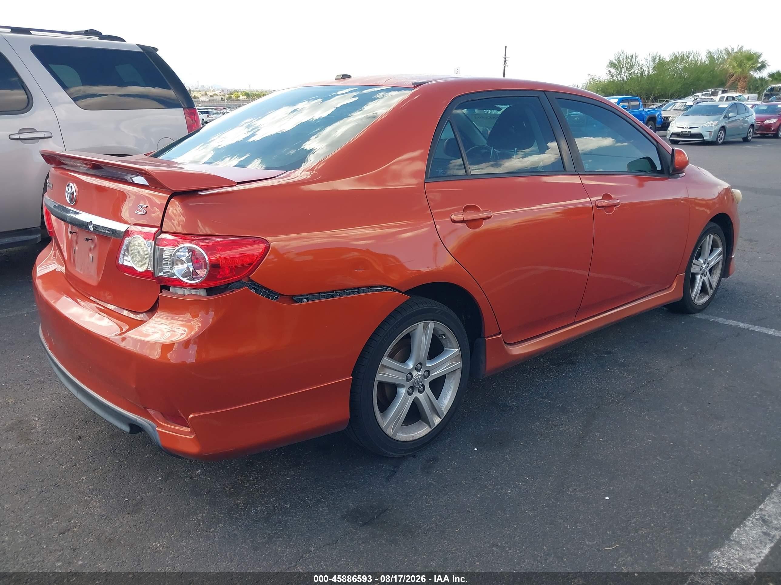 2013 Toyota Corolla S Special Edition Orange vin: 2T1BU4EE0DC085149