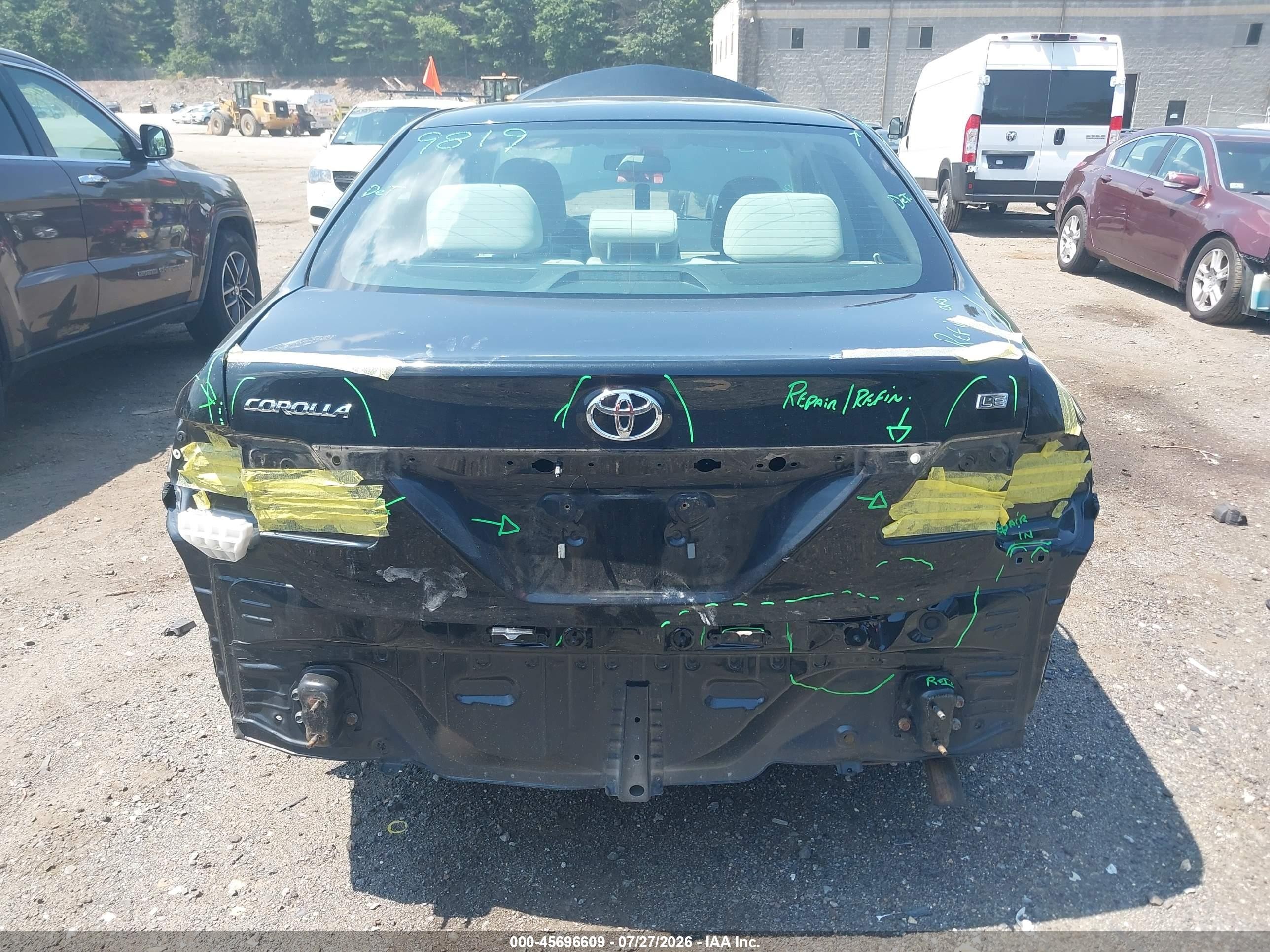 2013 Toyota Corolla Le Black vin: 2T1BU4EE0DC124371
