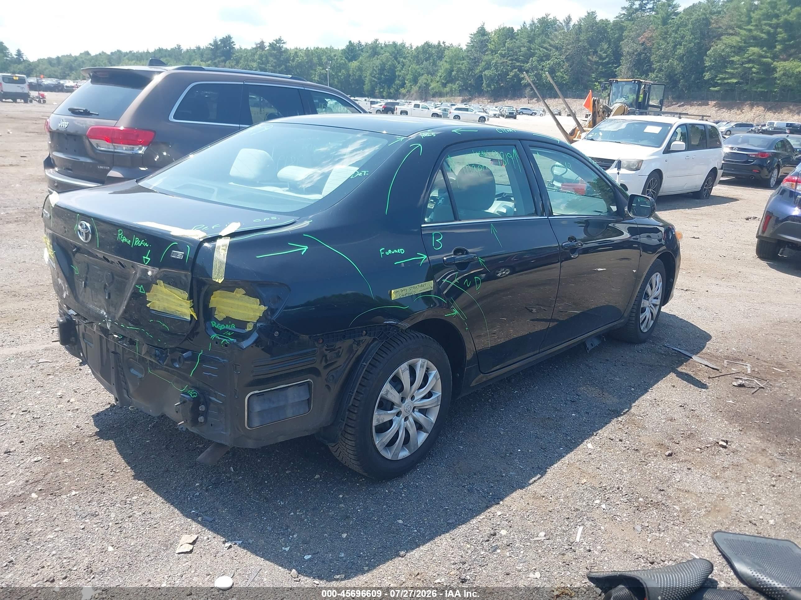 2013 Toyota Corolla Le Black vin: 2T1BU4EE0DC124371