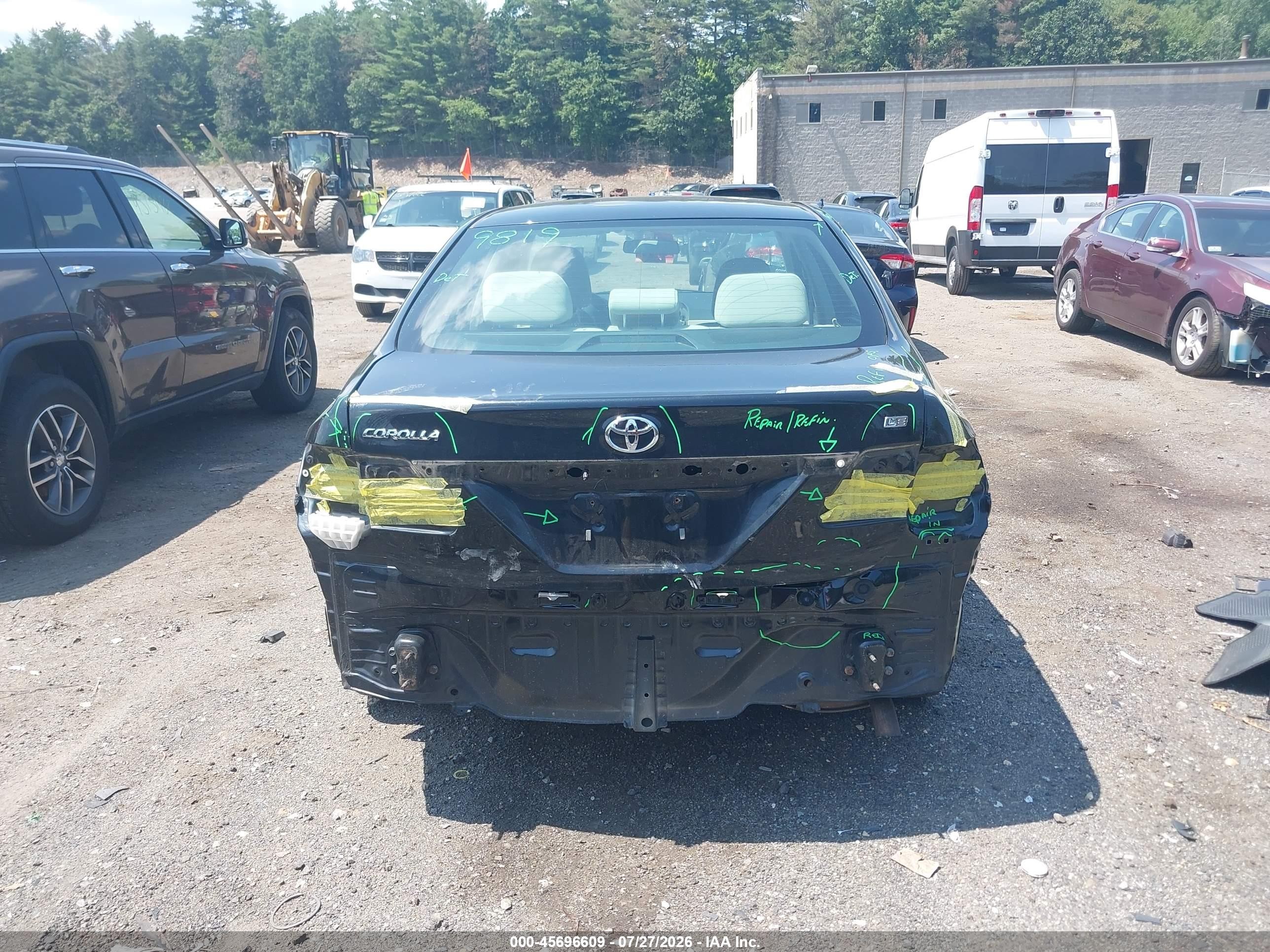 2013 Toyota Corolla Le Black vin: 2T1BU4EE0DC124371
