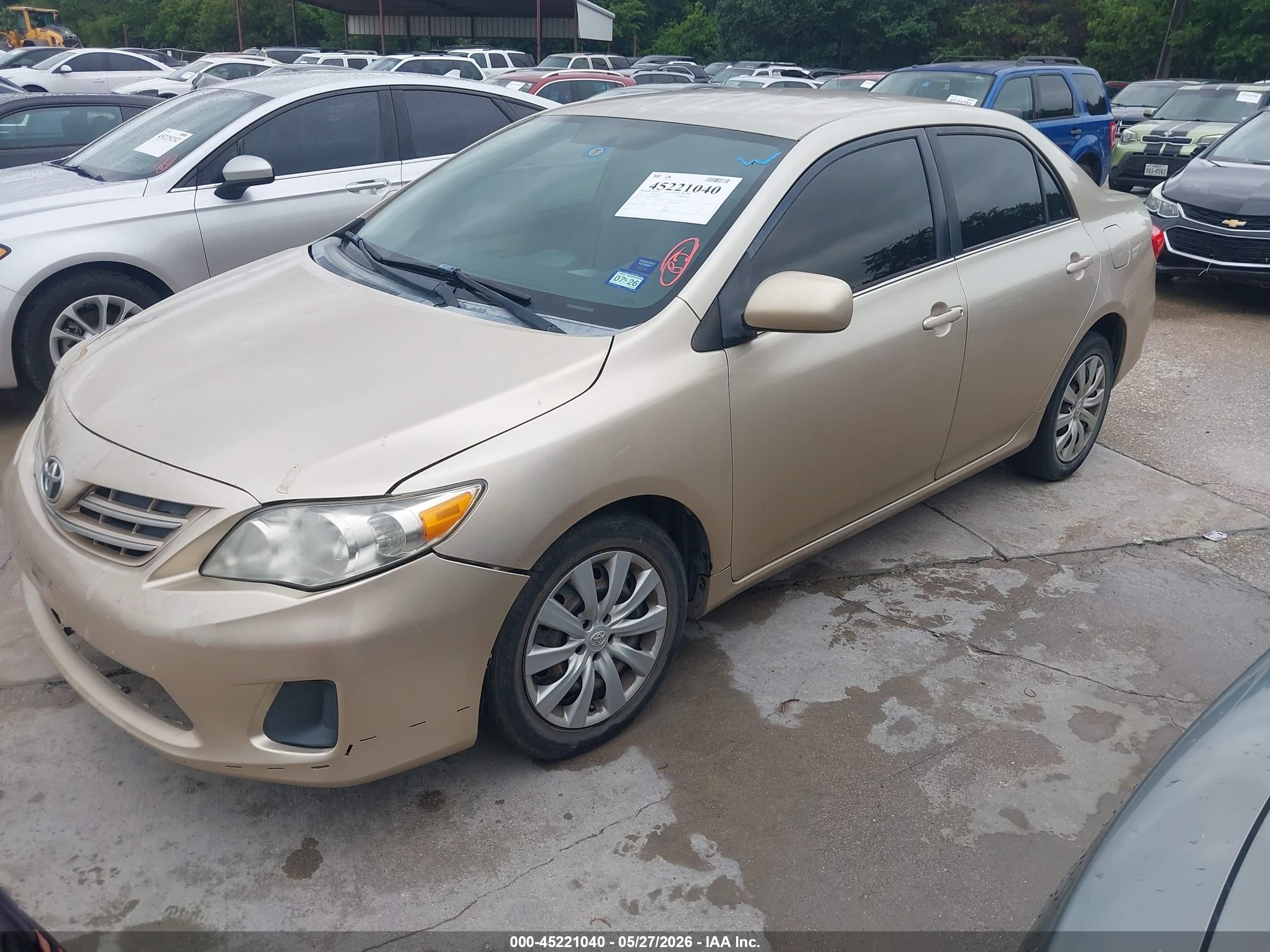 2013 Toyota Corolla Le Золотой vin: 2T1BU4EE0DC994041