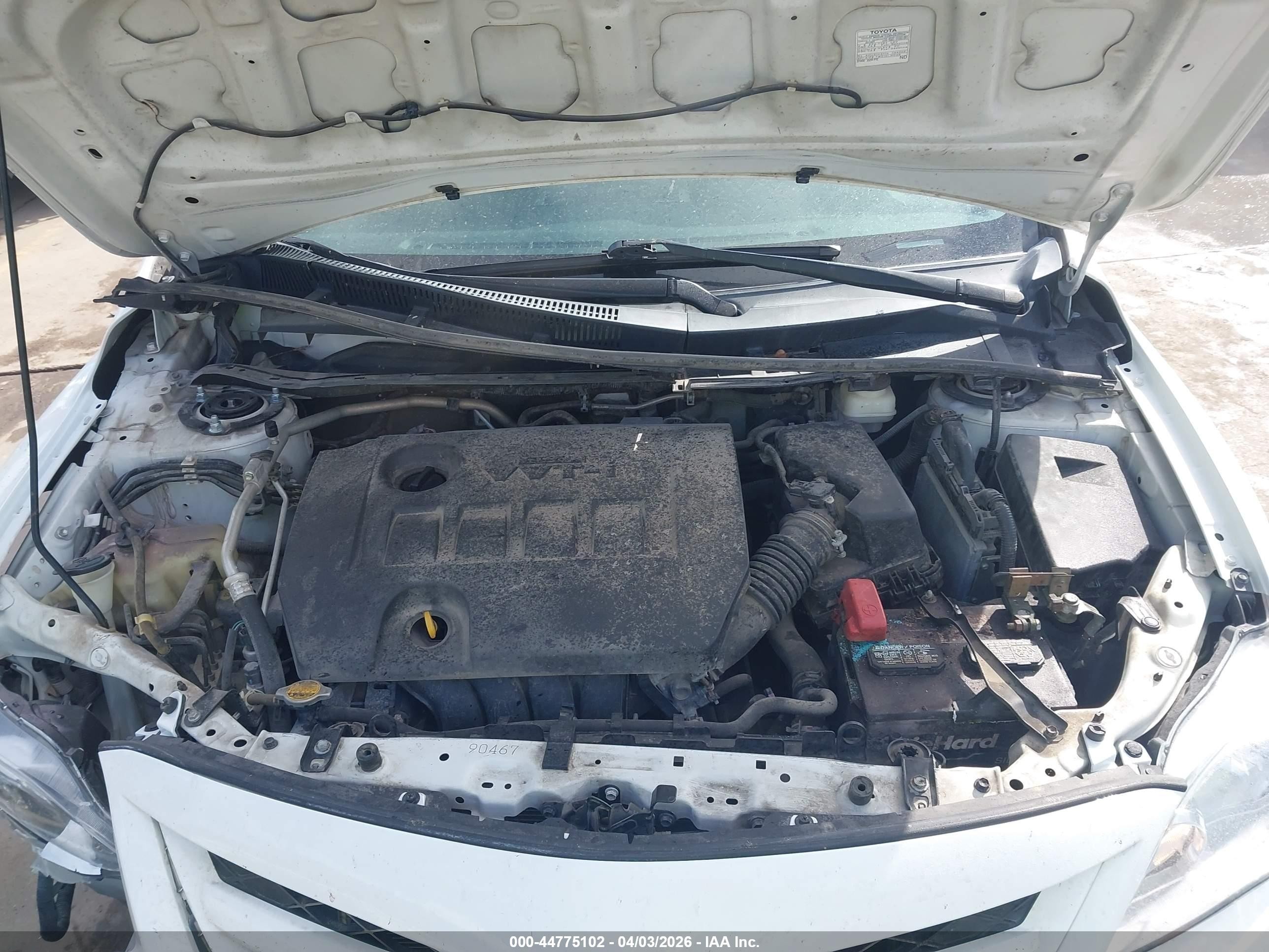 2013 Toyota Corolla L White vin: 2T1BU4EE0DC997828