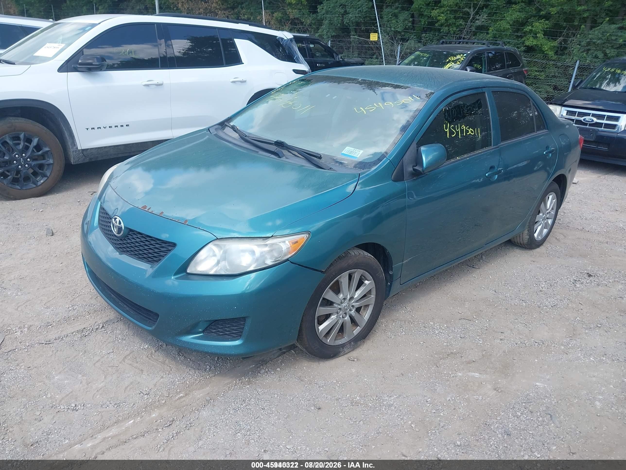 2010 Toyota Corolla Le Blue vin: 2T1BU4EE1AC191573