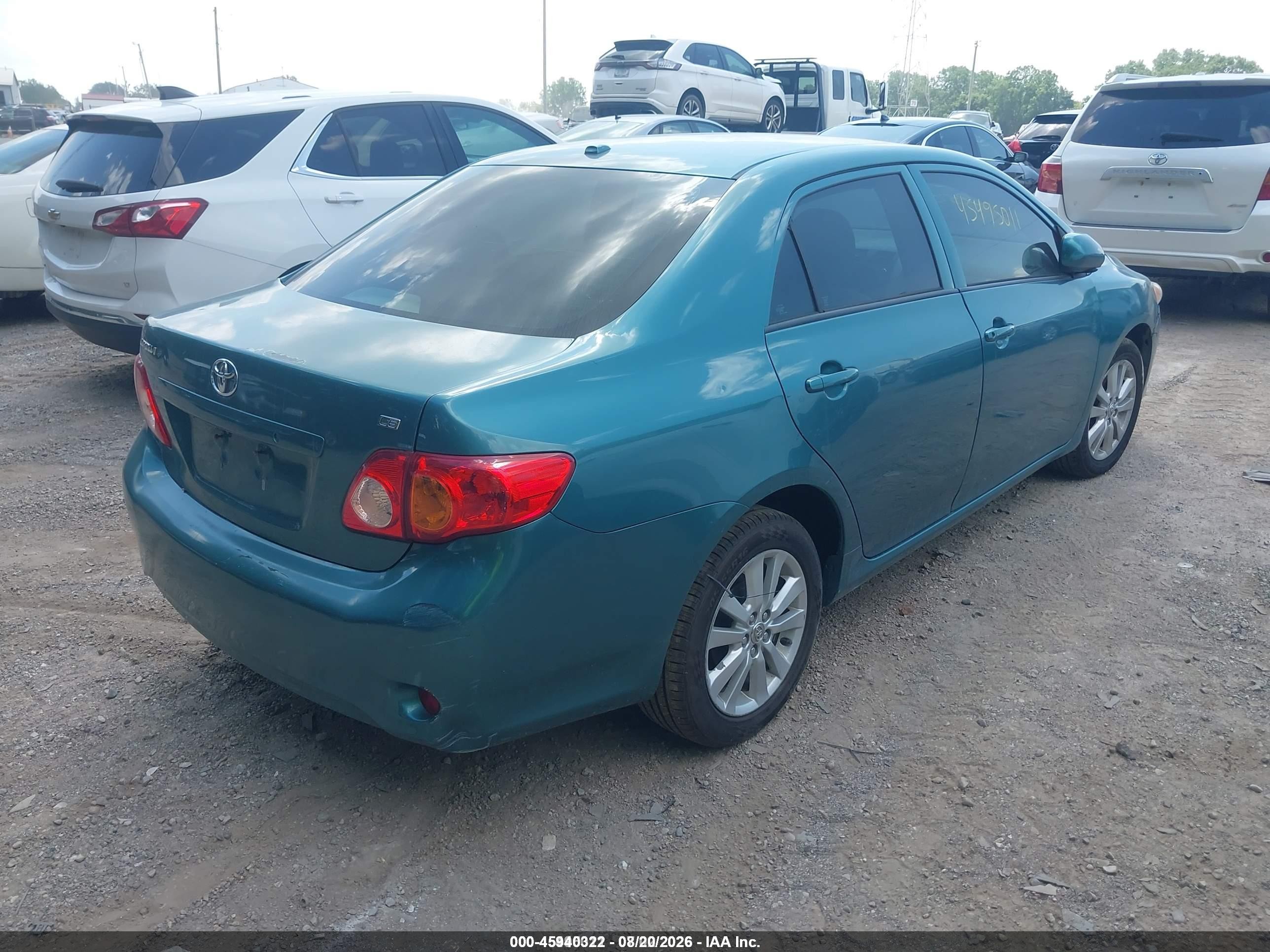 2010 Toyota Corolla Le Blue vin: 2T1BU4EE1AC191573