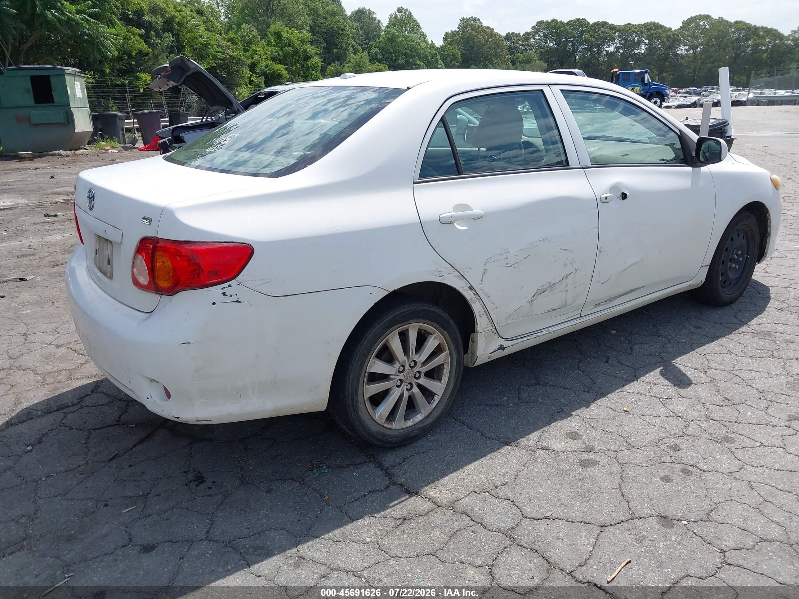 2010 Toyota Corolla Le White vin: 2T1BU4EE1AC201079