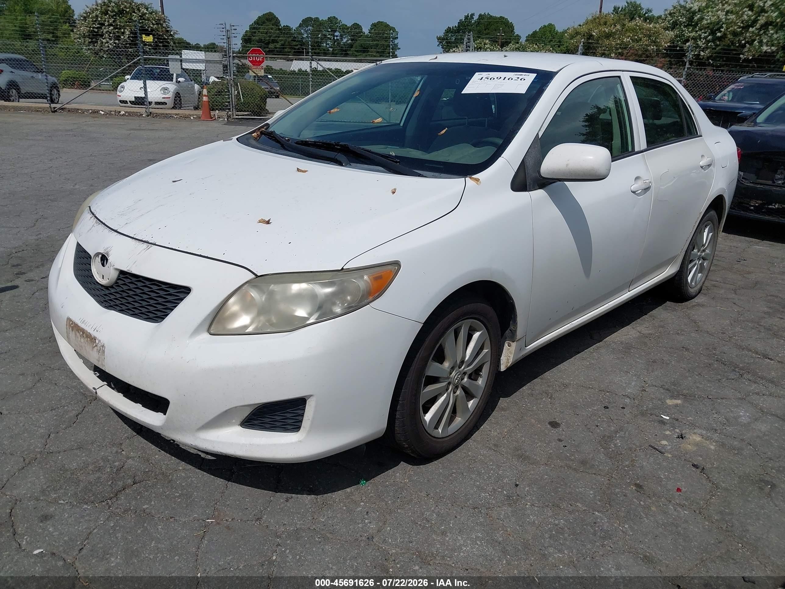 2010 Toyota Corolla Le White vin: 2T1BU4EE1AC201079