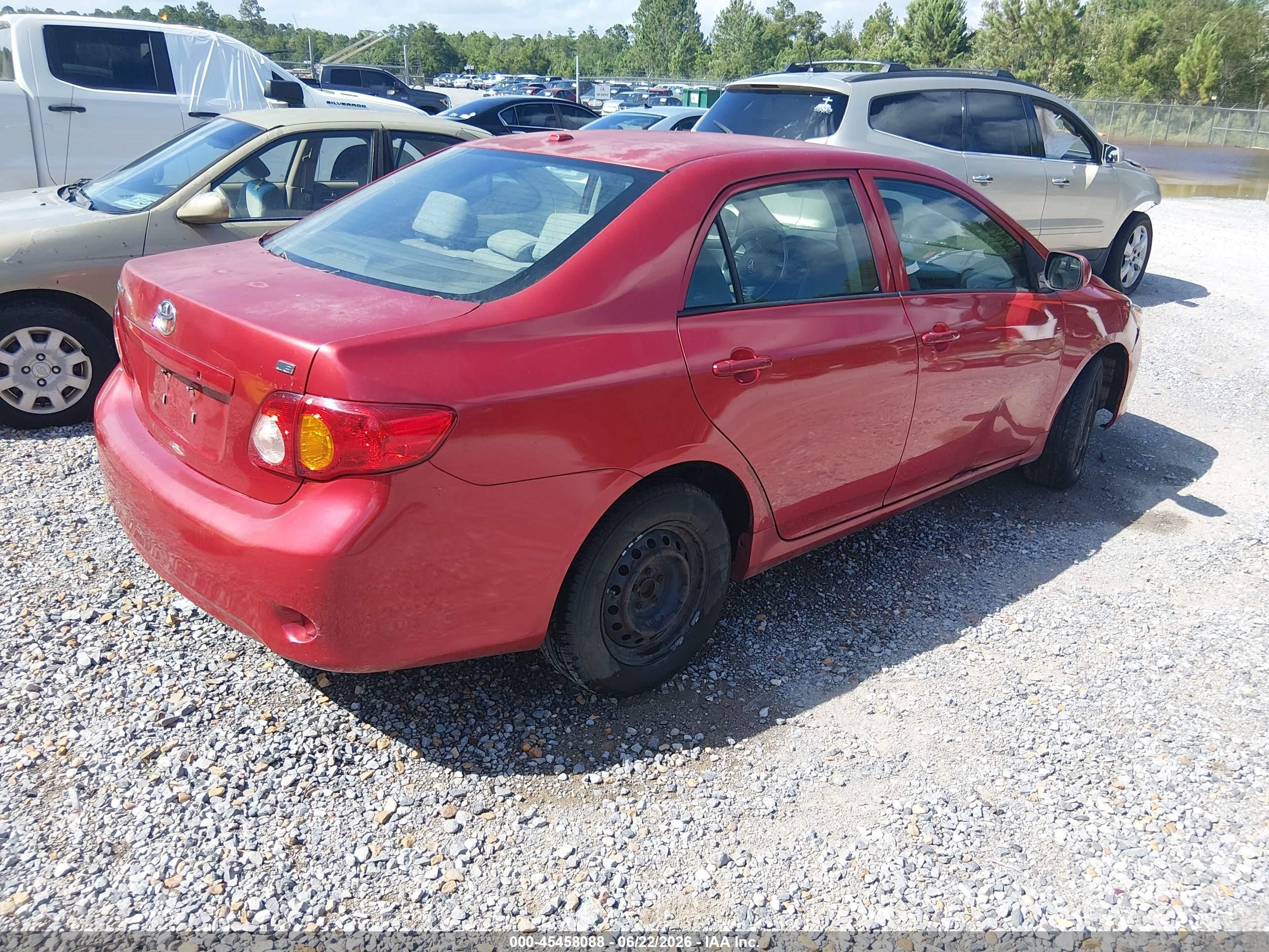 2010 Toyota Corolla Le Red vin: 2T1BU4EE1AC251612
