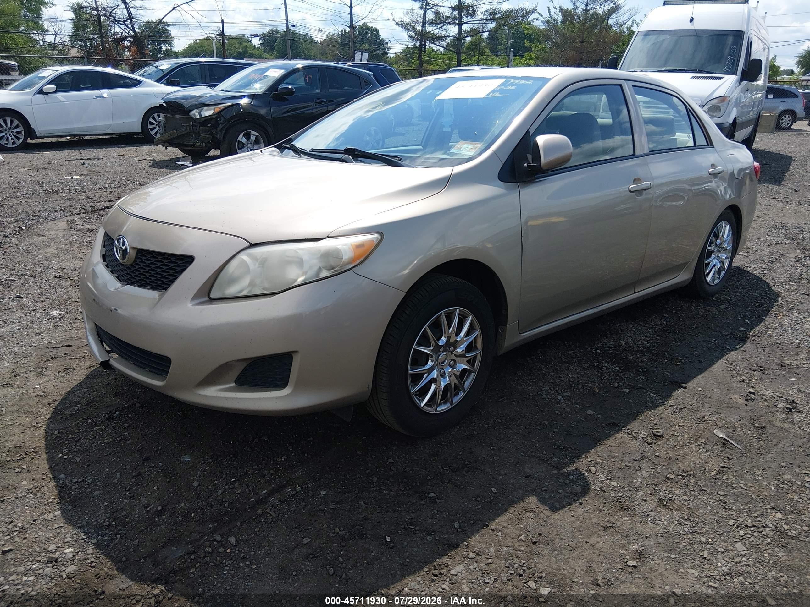 2010 Toyota Corolla Le Бежевый vin: 2T1BU4EE1AC254882