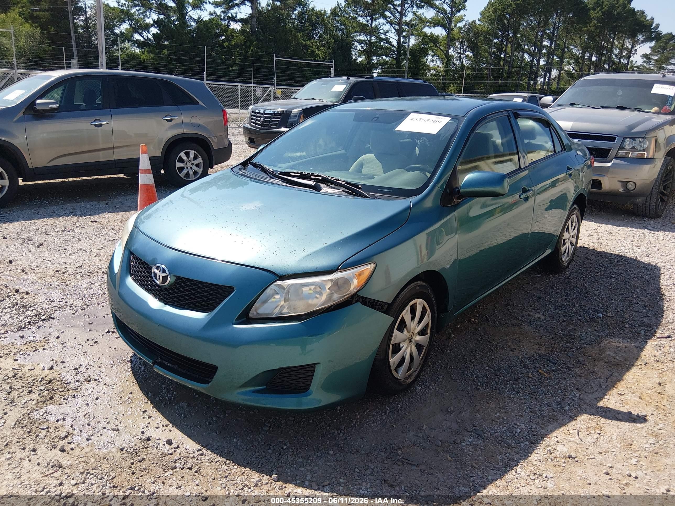2010 Toyota Corolla Le Turquoise vin: 2T1BU4EE1AC257538
