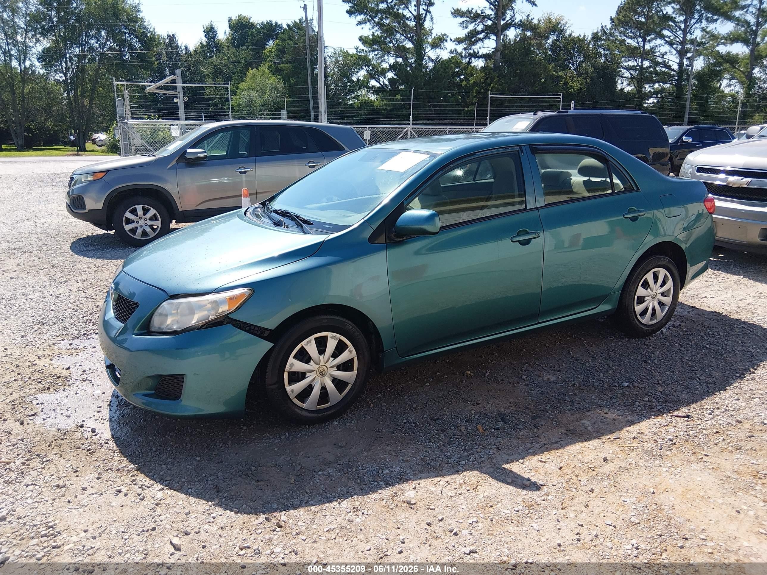 2010 Toyota Corolla Le Turquoise vin: 2T1BU4EE1AC257538