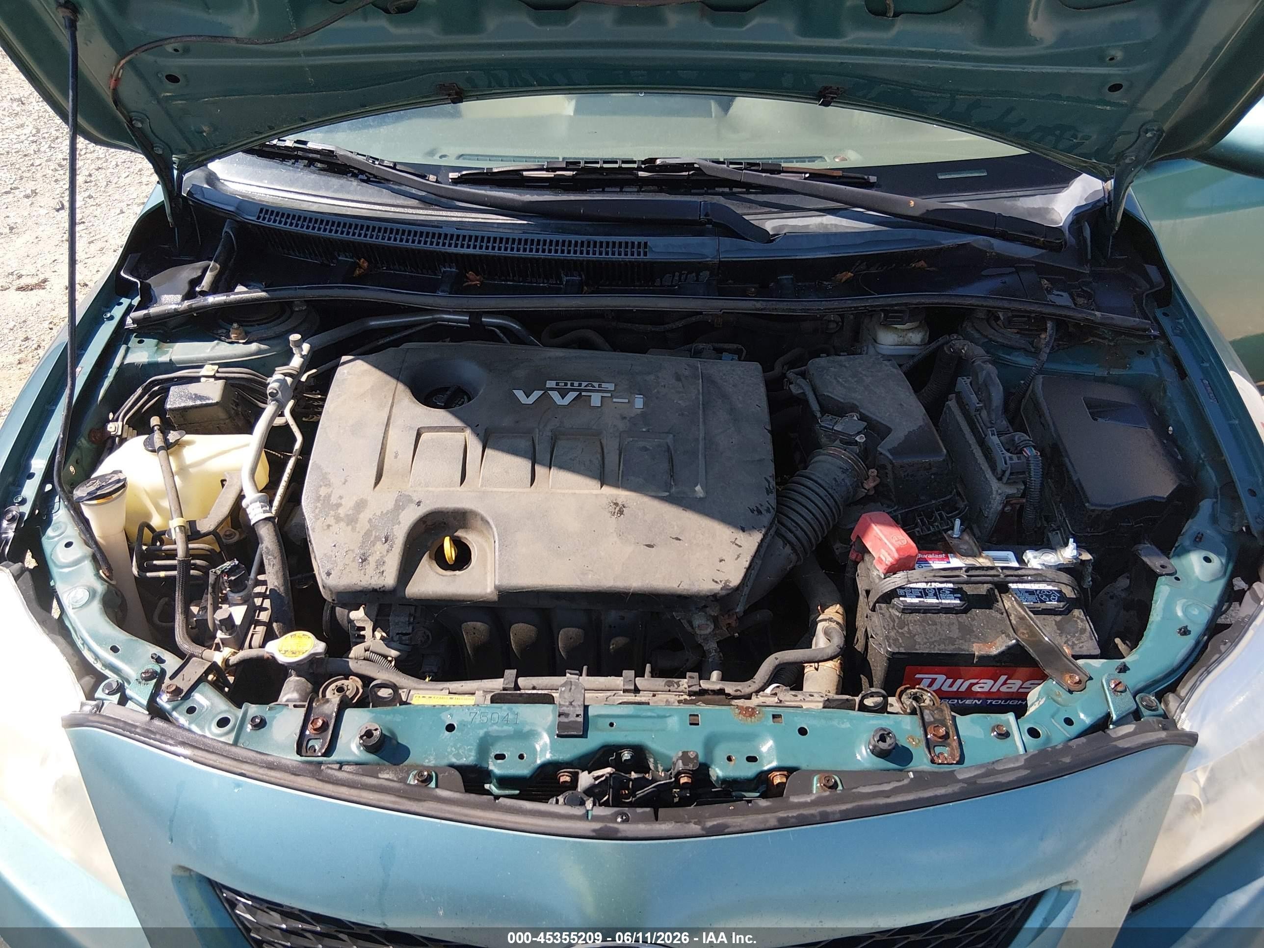 2010 Toyota Corolla Le Turquoise vin: 2T1BU4EE1AC257538