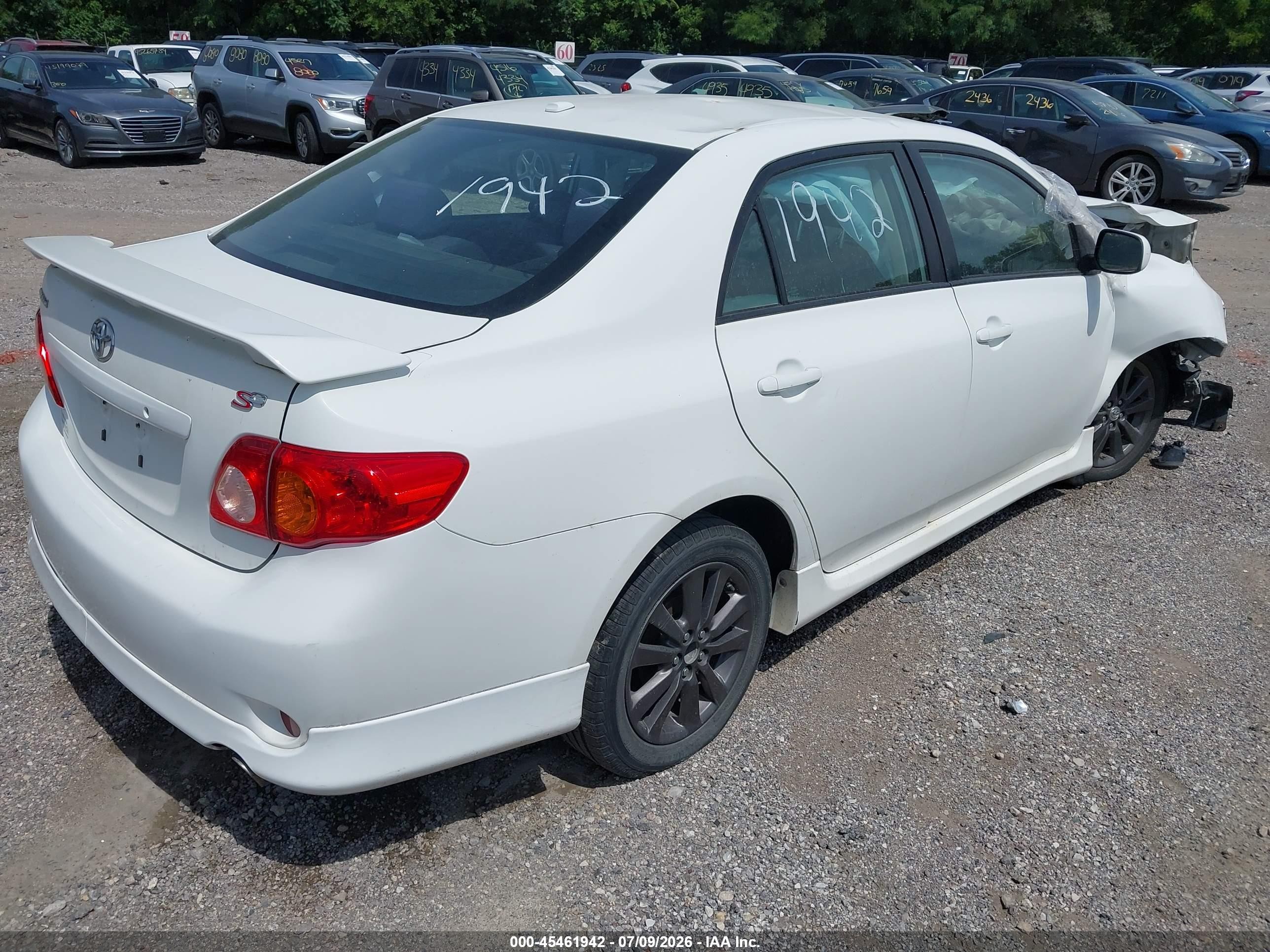2010 Toyota Corolla S White vin: 2T1BU4EE1AC291169