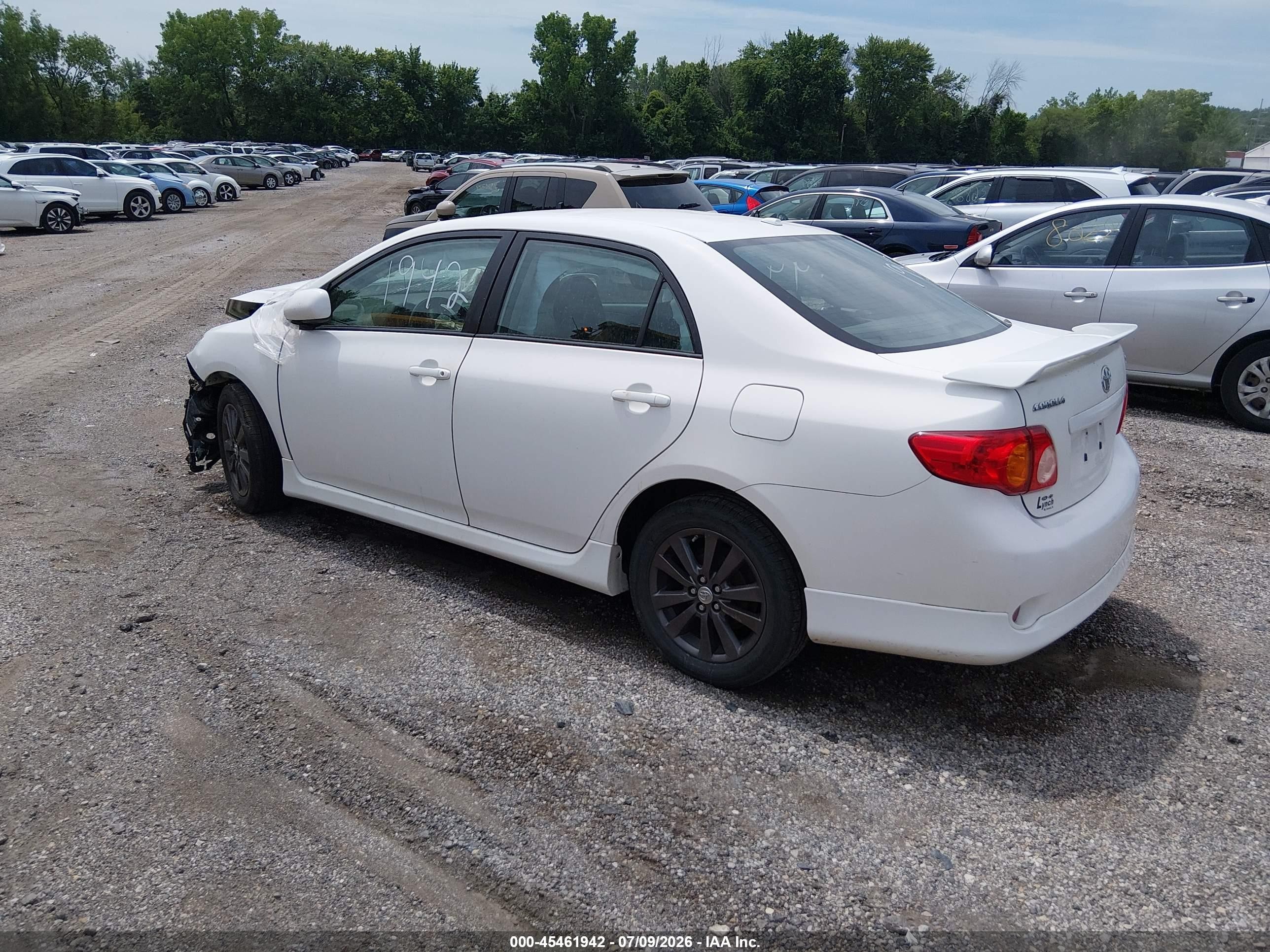 2010 Toyota Corolla S White vin: 2T1BU4EE1AC291169