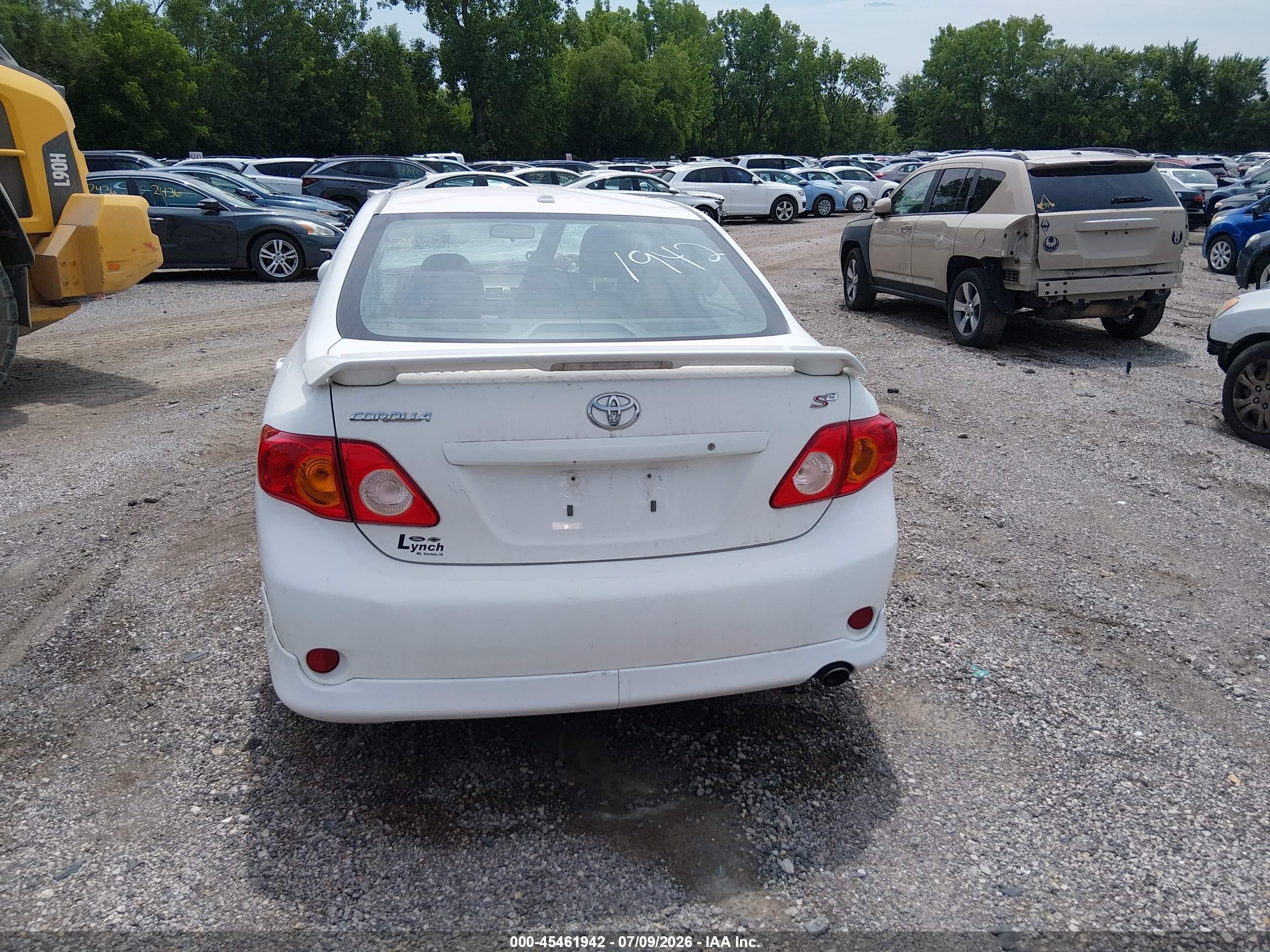 2010 Toyota Corolla S White vin: 2T1BU4EE1AC291169