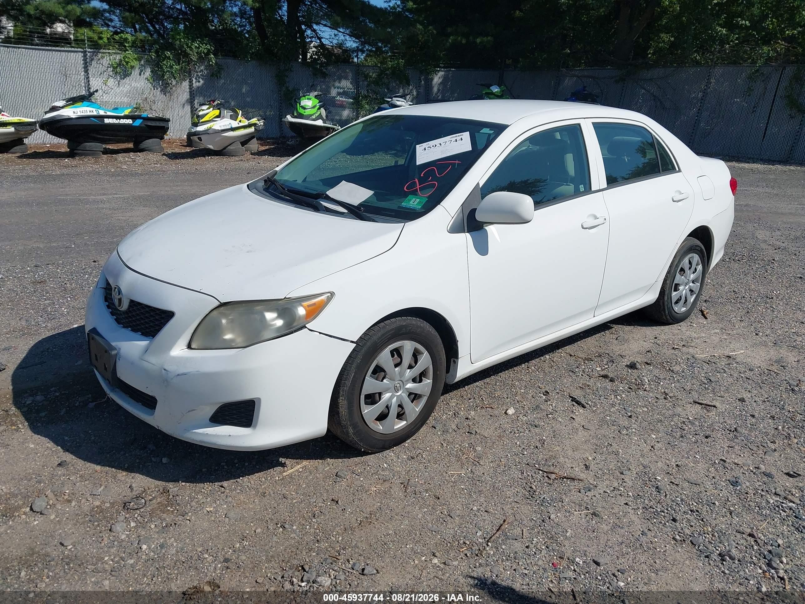 2010 Toyota Corolla Le White vin: 2T1BU4EE1AC296310