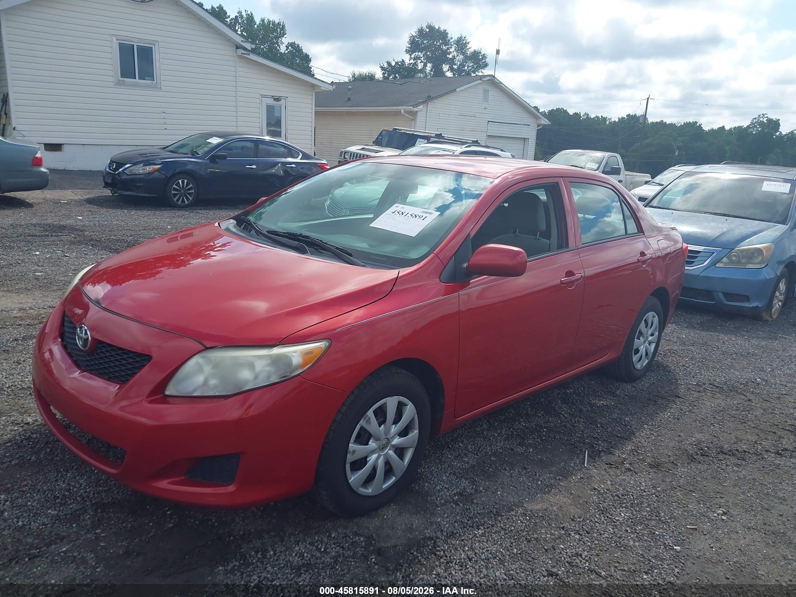 2010 Toyota Corolla Le Красный vin: 2T1BU4EE1AC303479