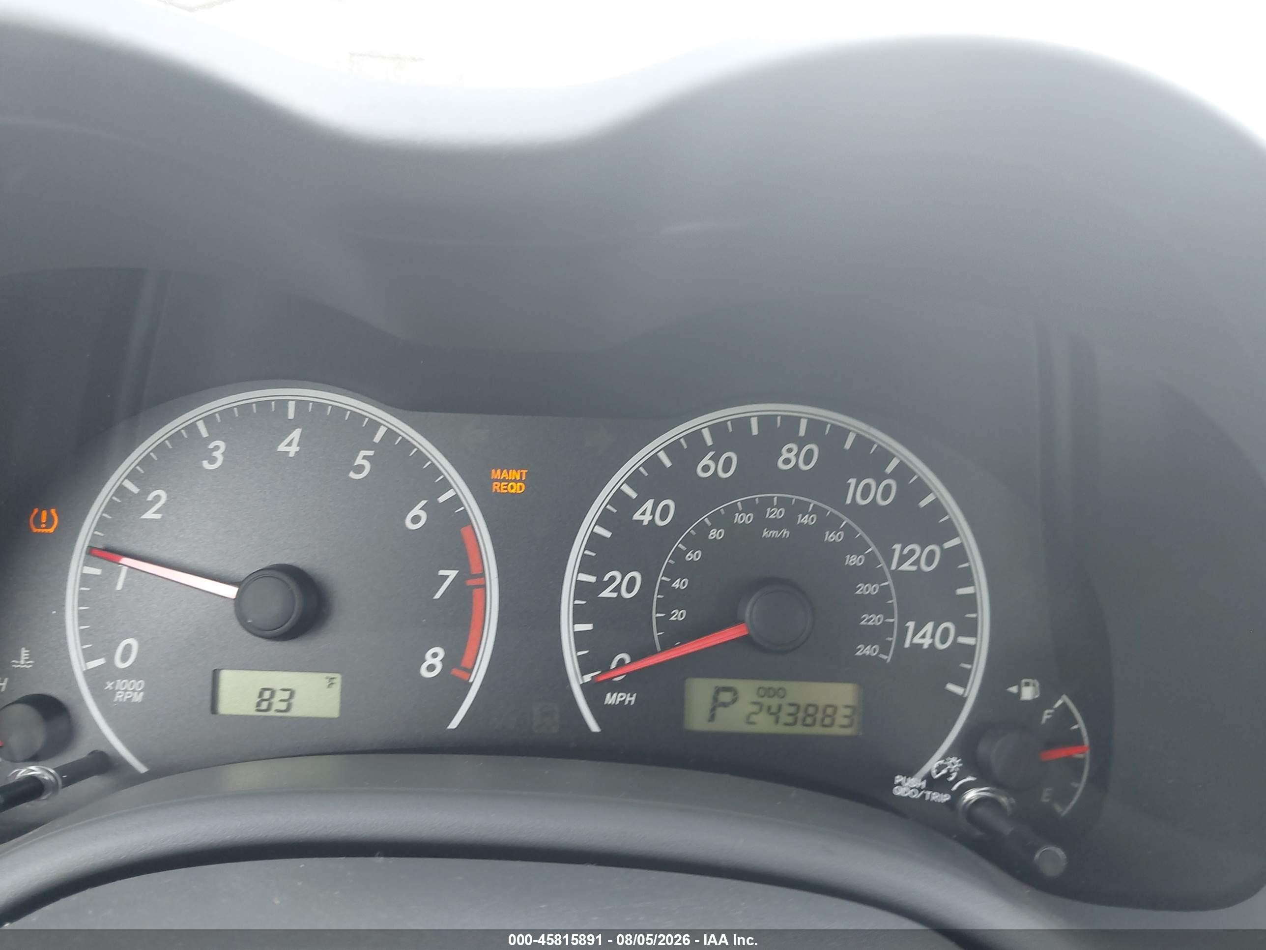 2010 Toyota Corolla Le Красный vin: 2T1BU4EE1AC303479