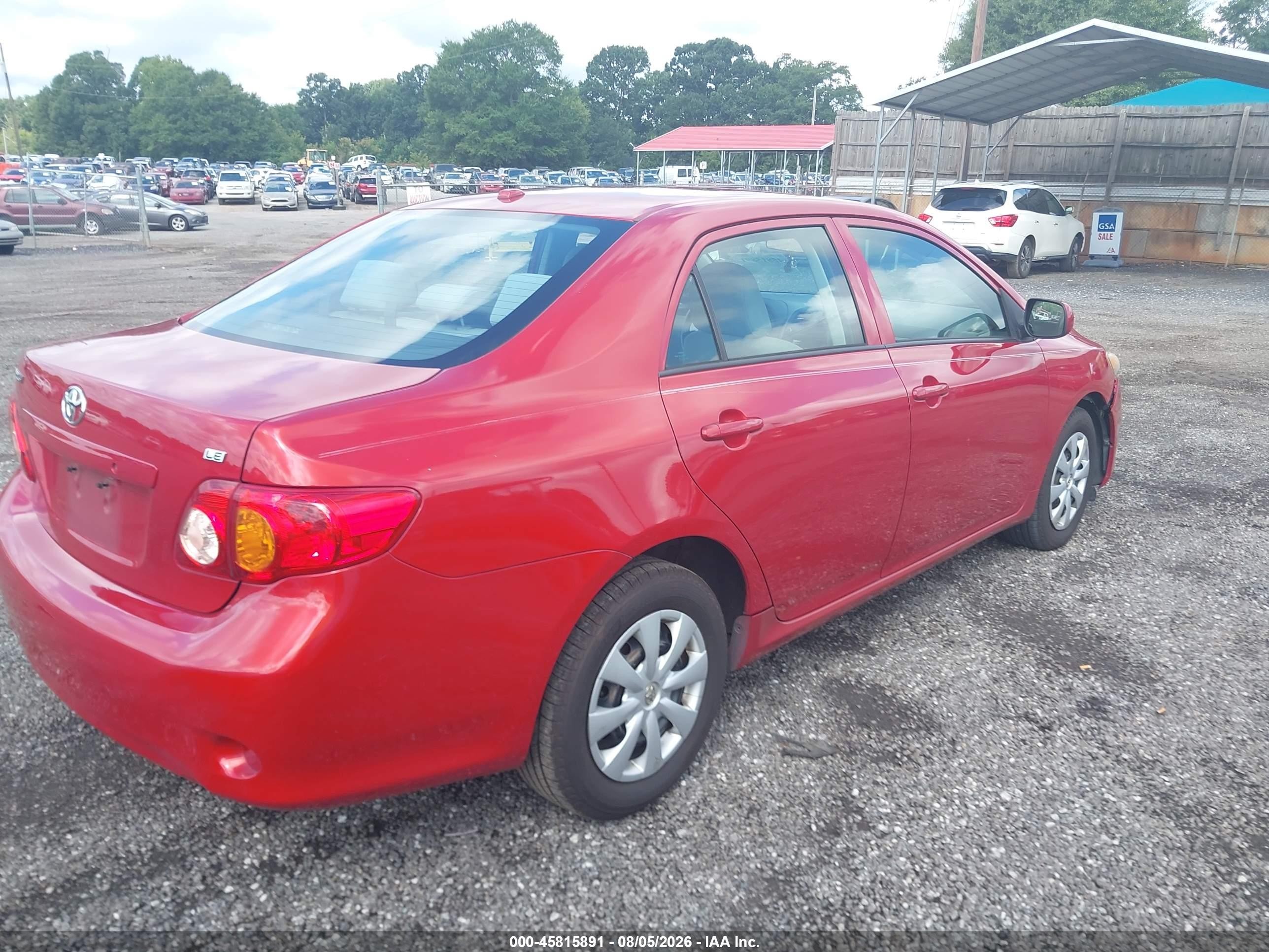 2010 Toyota Corolla Le Красный vin: 2T1BU4EE1AC303479