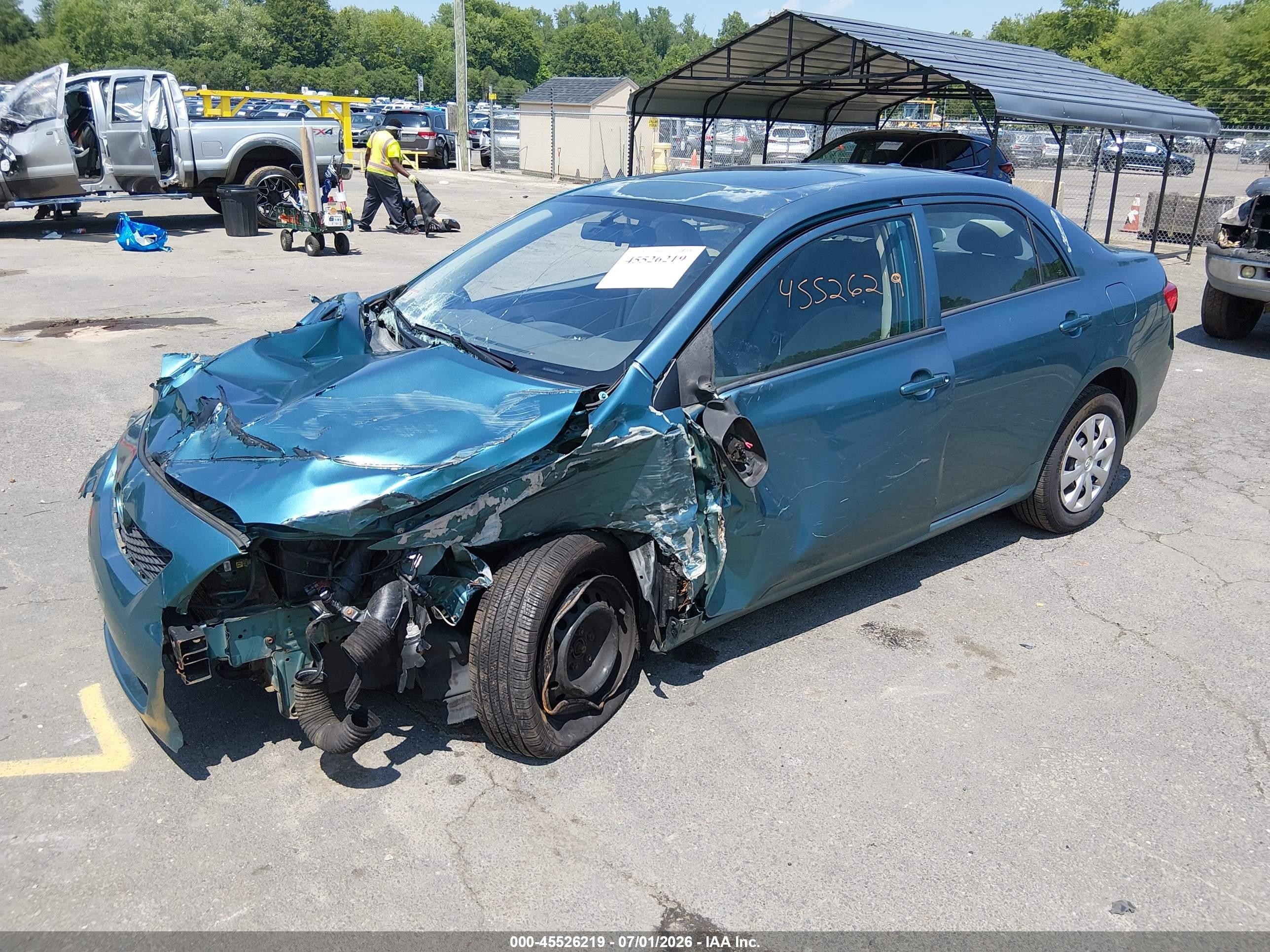 2010 Toyota Corolla Le Green vin: 2T1BU4EE1AC327605