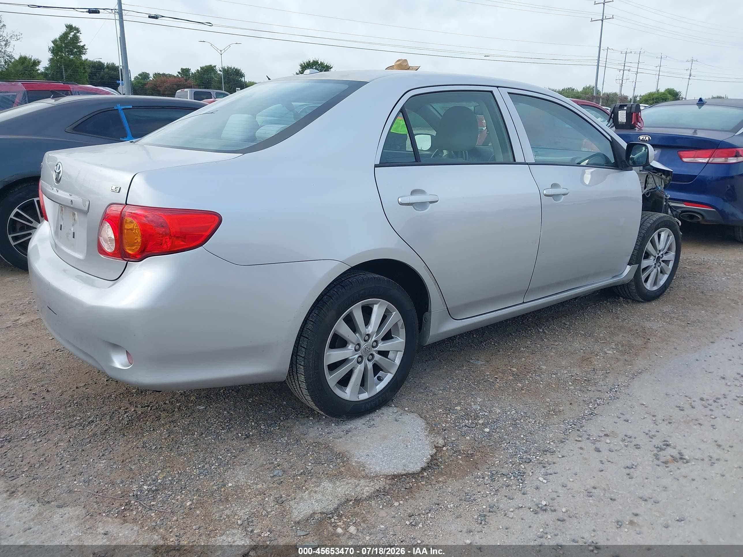 2010 Toyota Corolla Le Silver vin: 2T1BU4EE1AC362497