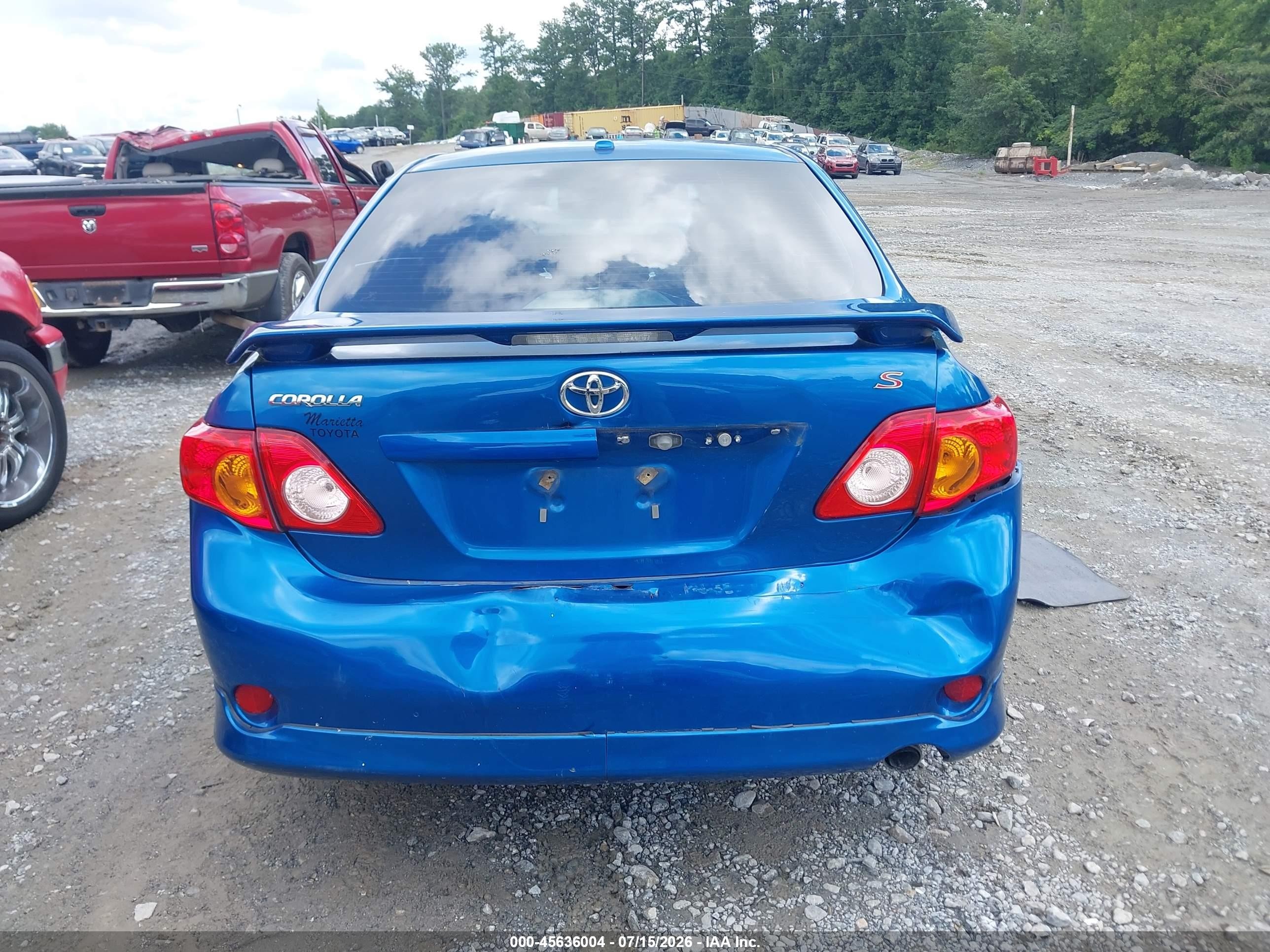 2010 Toyota Corolla S Blue vin: 2T1BU4EE1AC367067