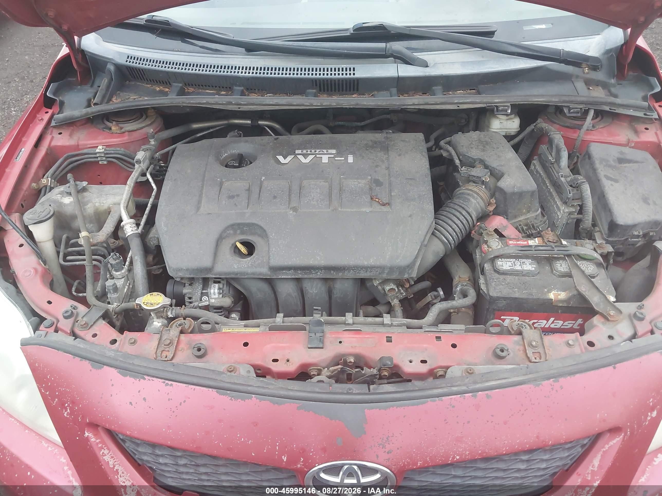 2010 Toyota Corolla Le Red vin: 2T1BU4EE1AC384189