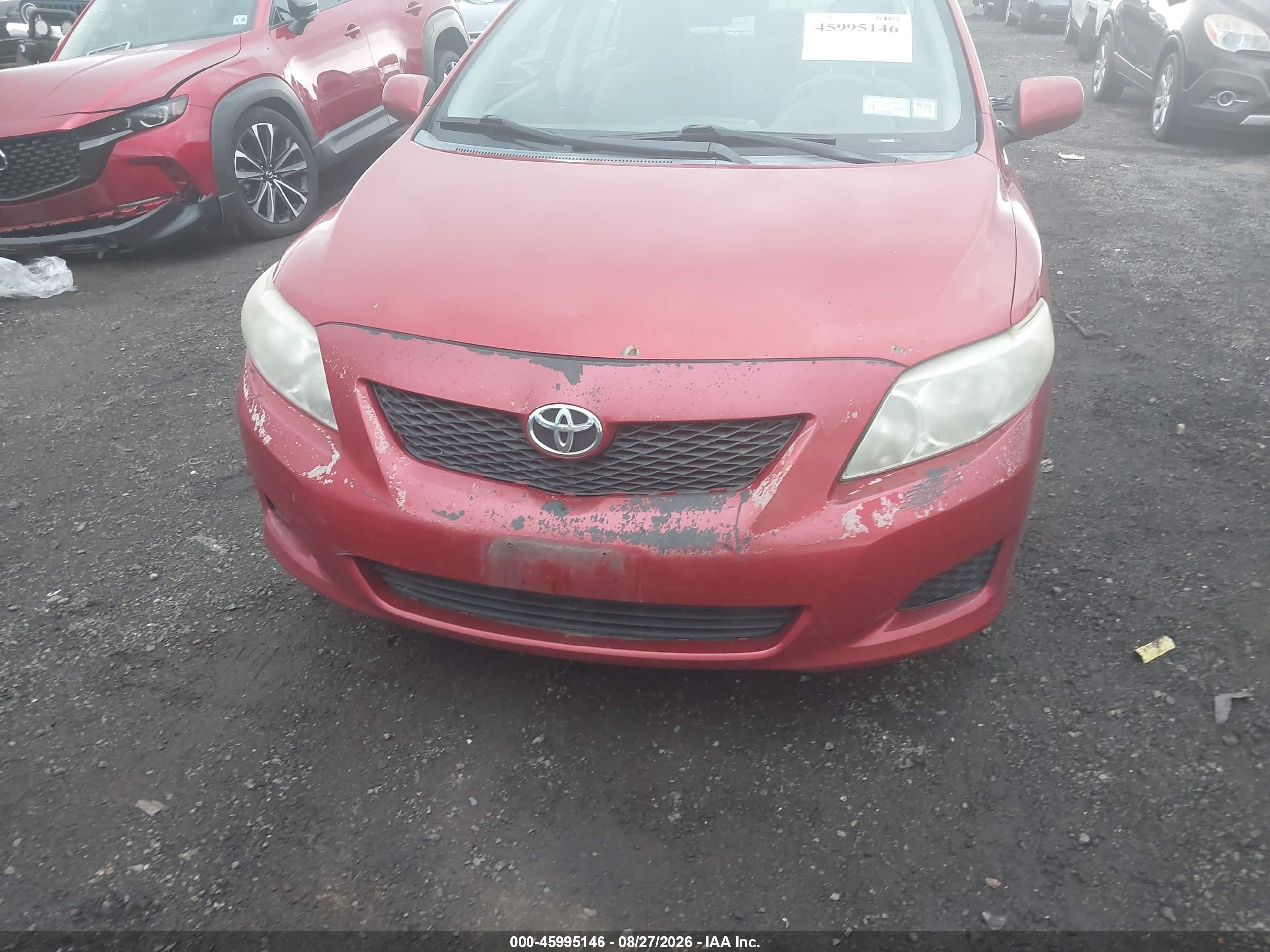 2010 Toyota Corolla Le Red vin: 2T1BU4EE1AC384189
