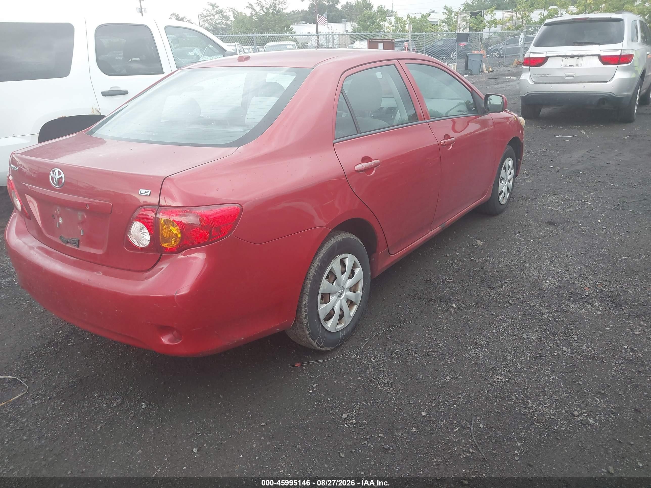 2010 Toyota Corolla Le Red vin: 2T1BU4EE1AC384189