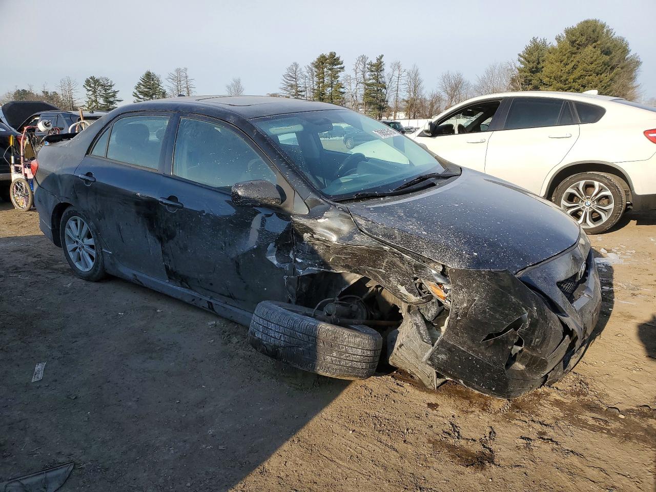 2010 Toyota Corolla Base Black vin: 2T1BU4EE1AC393099
