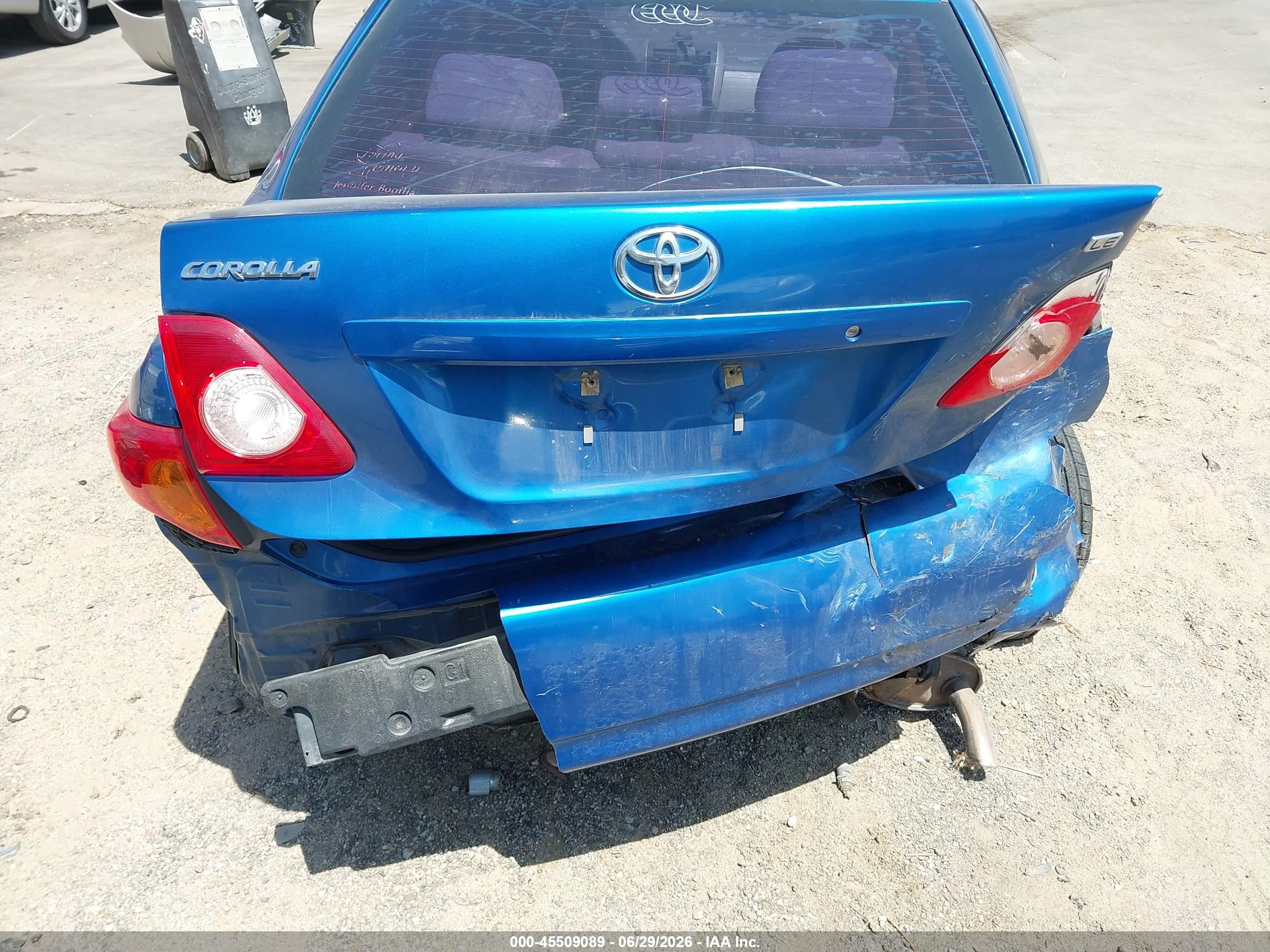 2010 Toyota Corolla Le Синий vin: 2T1BU4EE1AC416428