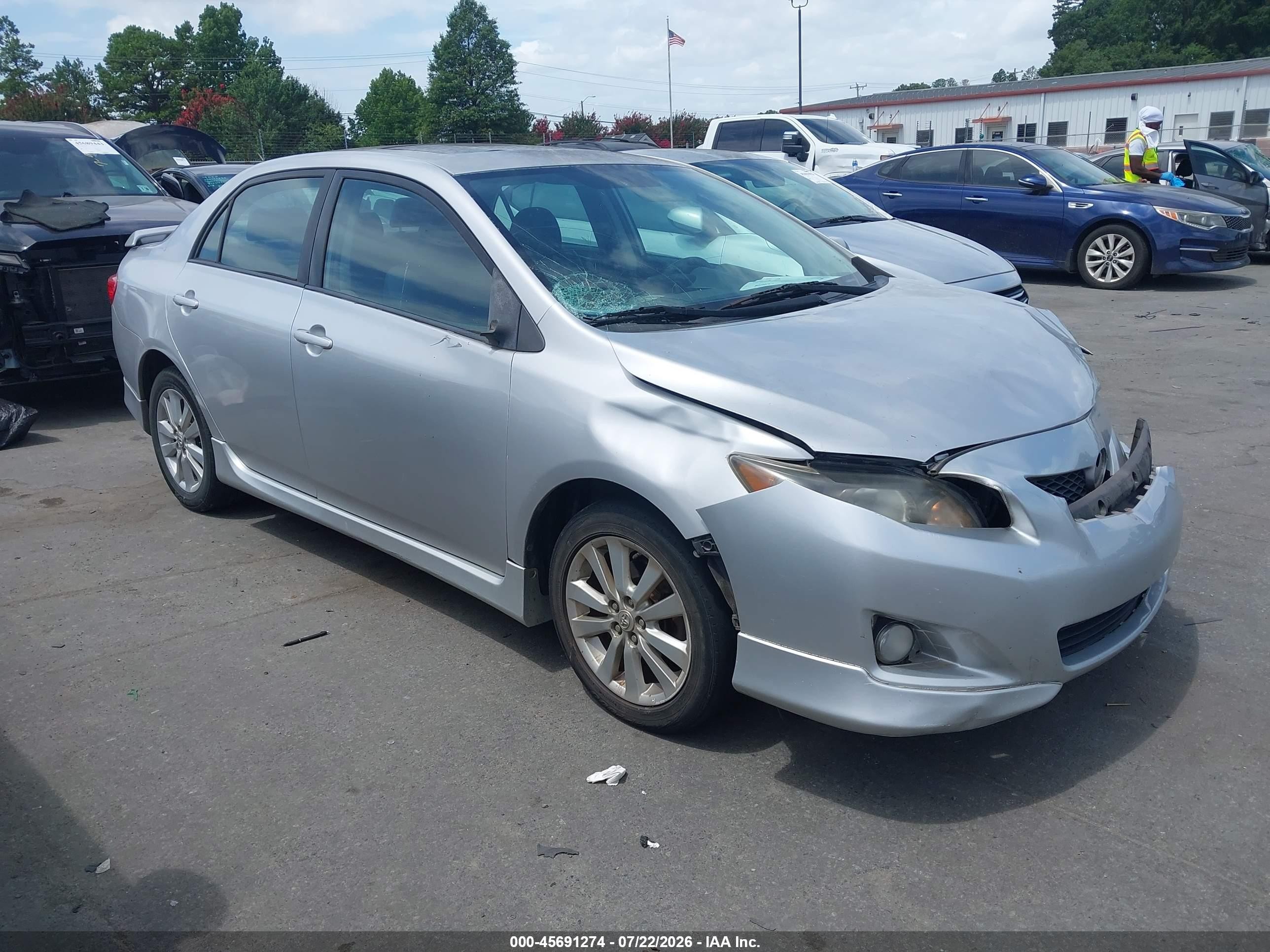 2010 Toyota Corolla S Silver vin: 2T1BU4EE1AC453351
