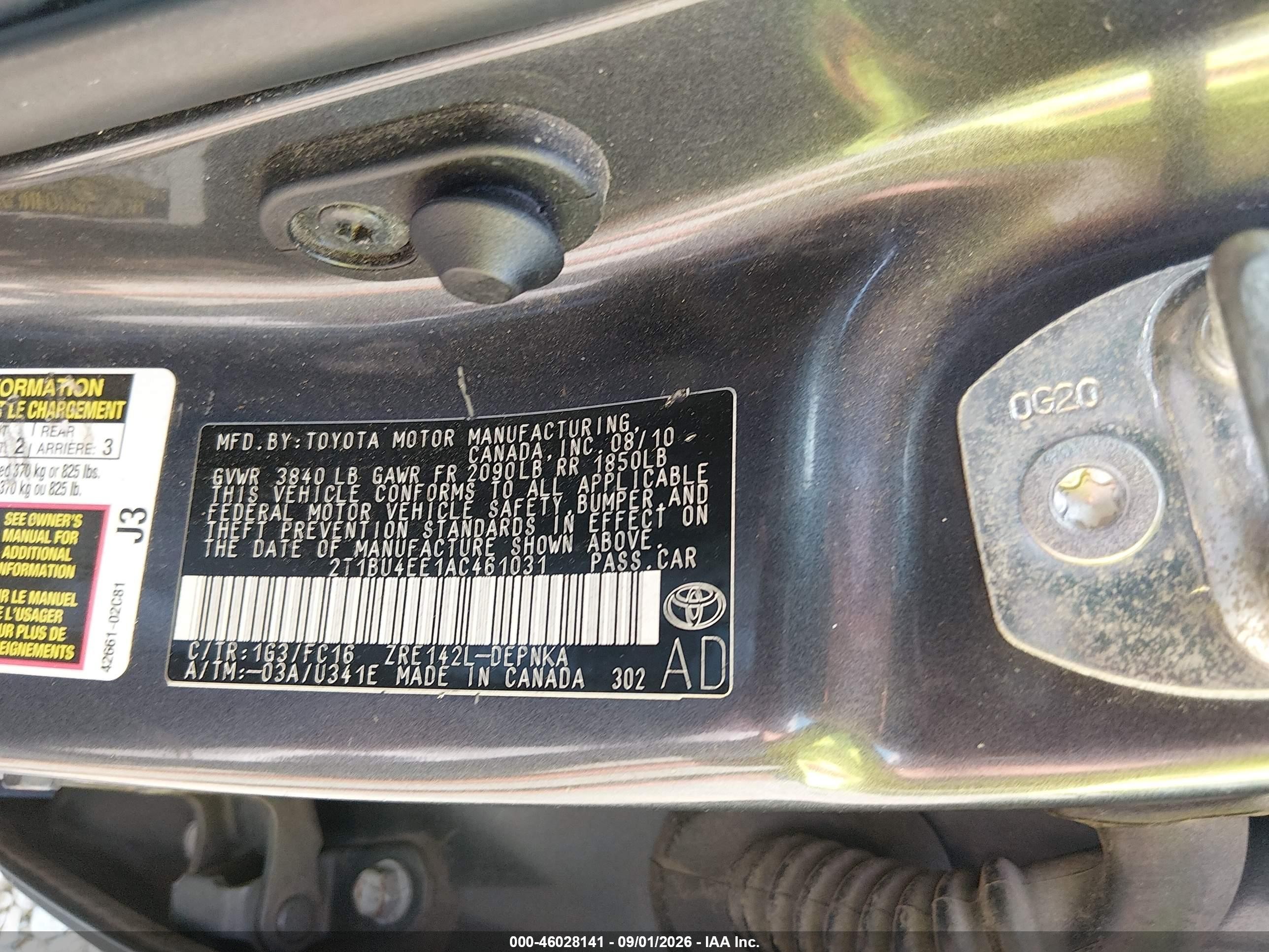 2010 Toyota Corolla Xle Gray vin: 2T1BU4EE1AC461031