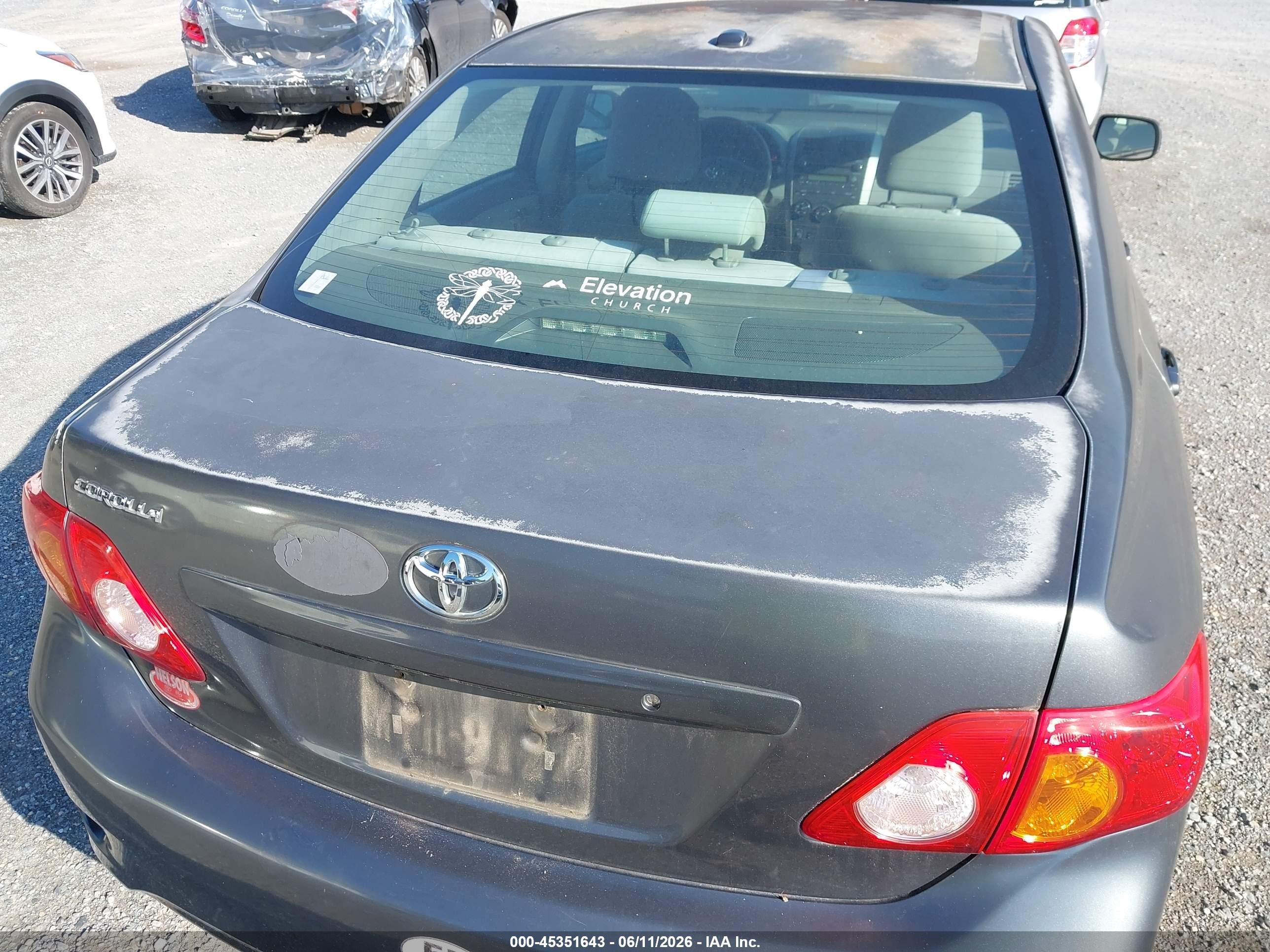 2010 Toyota Corolla Le Gray vin: 2T1BU4EE1AC491369