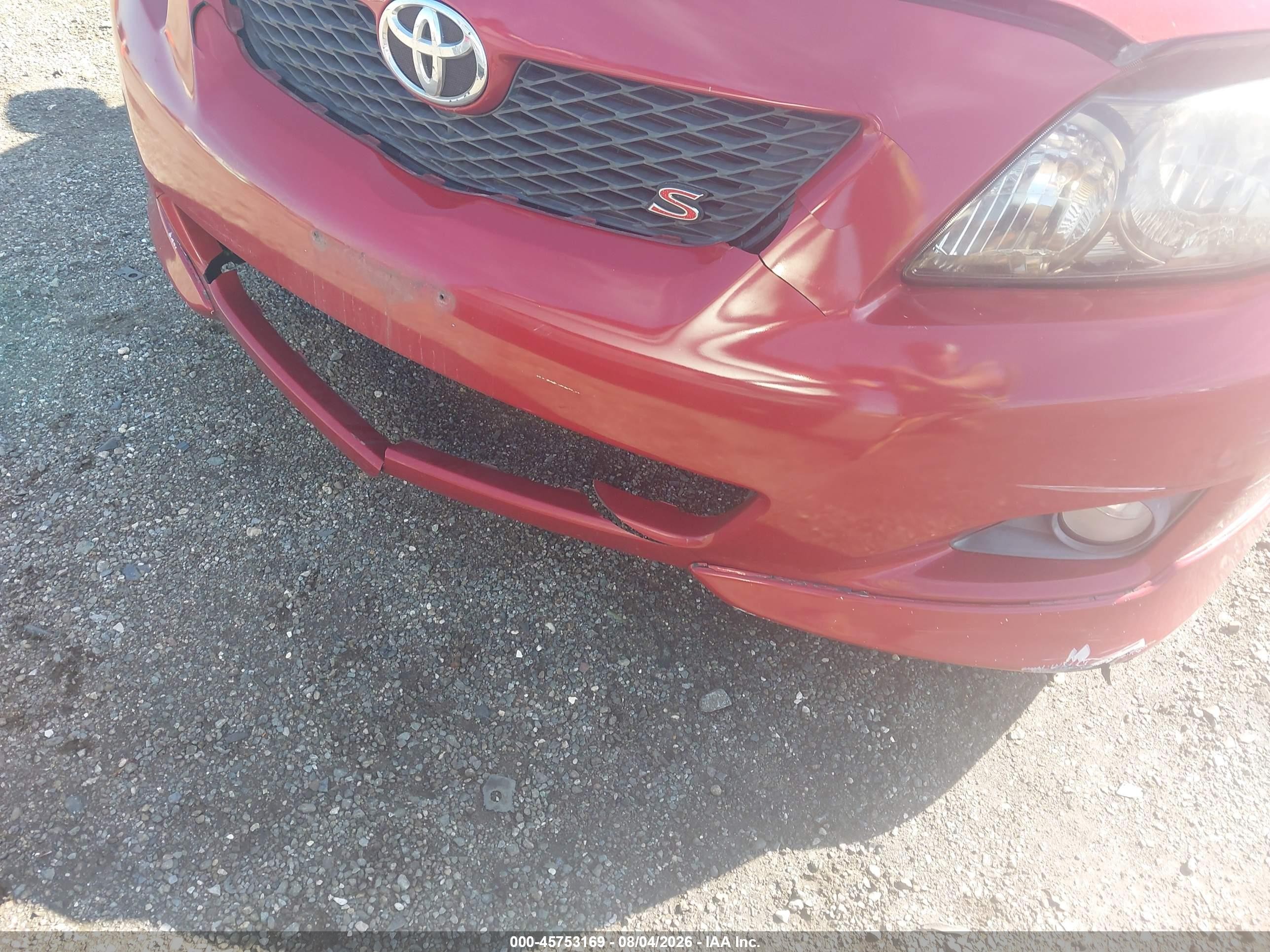 2010 Toyota Corolla S Red vin: 2T1BU4EE1AC501060