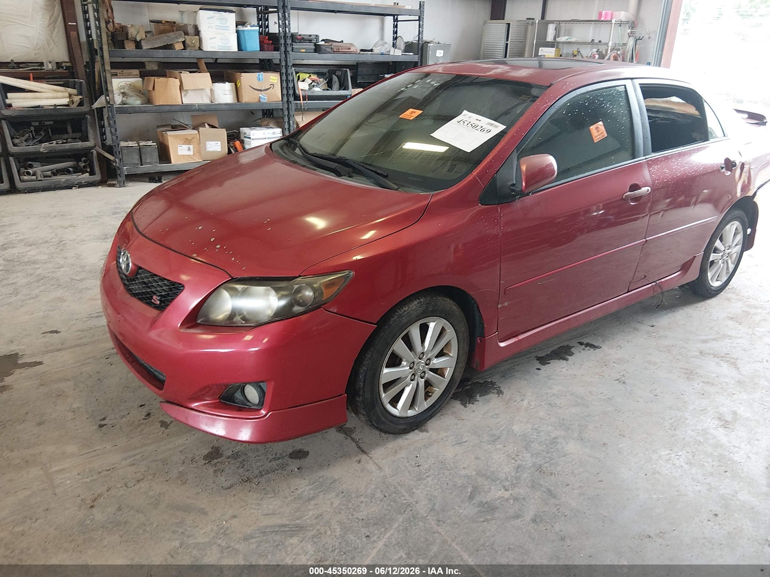 2010 Toyota Corolla S Red vin: 2T1BU4EE1AC514309