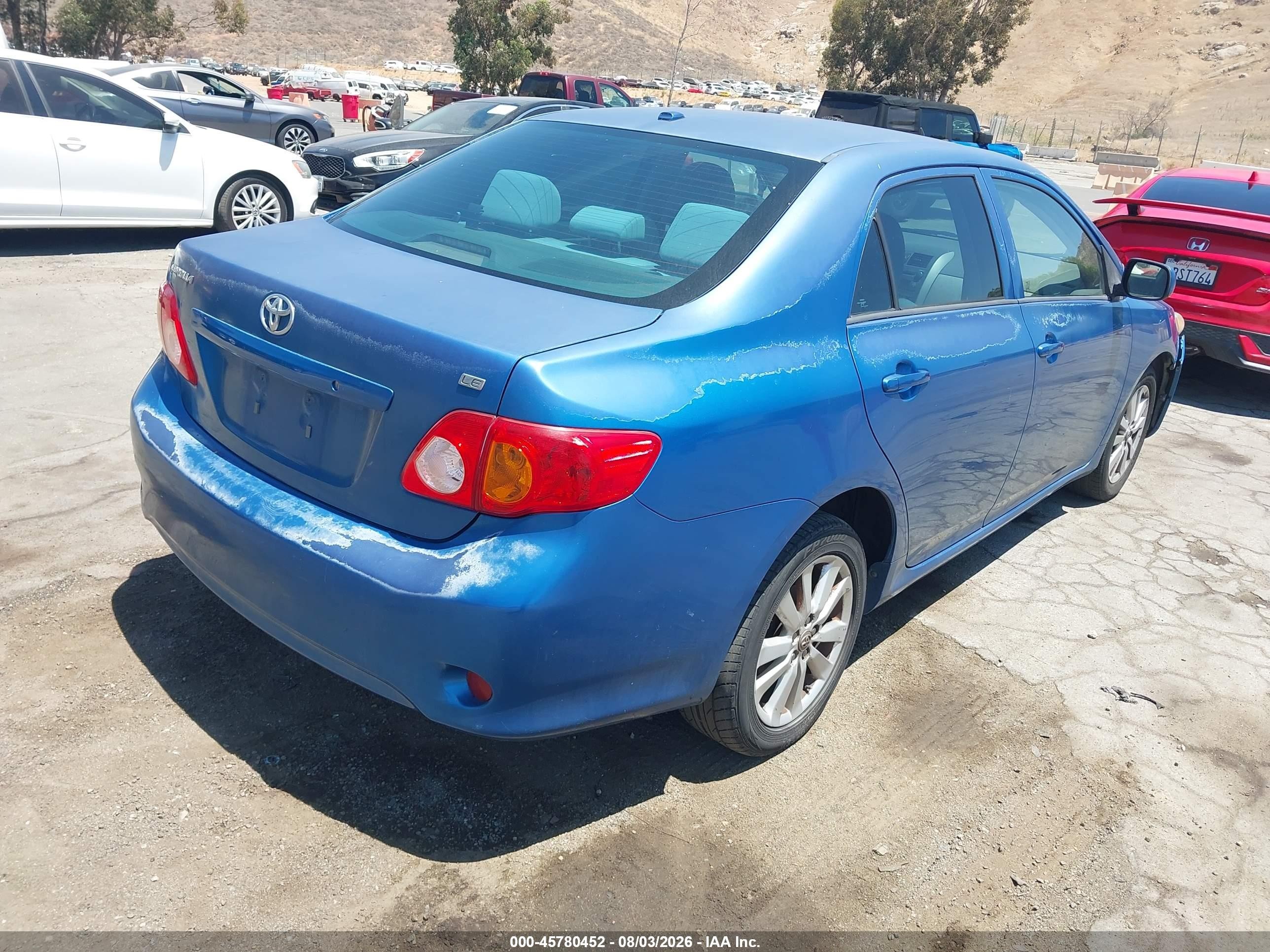 2010 Toyota Corolla Le Blue vin: 2T1BU4EE1AC525438