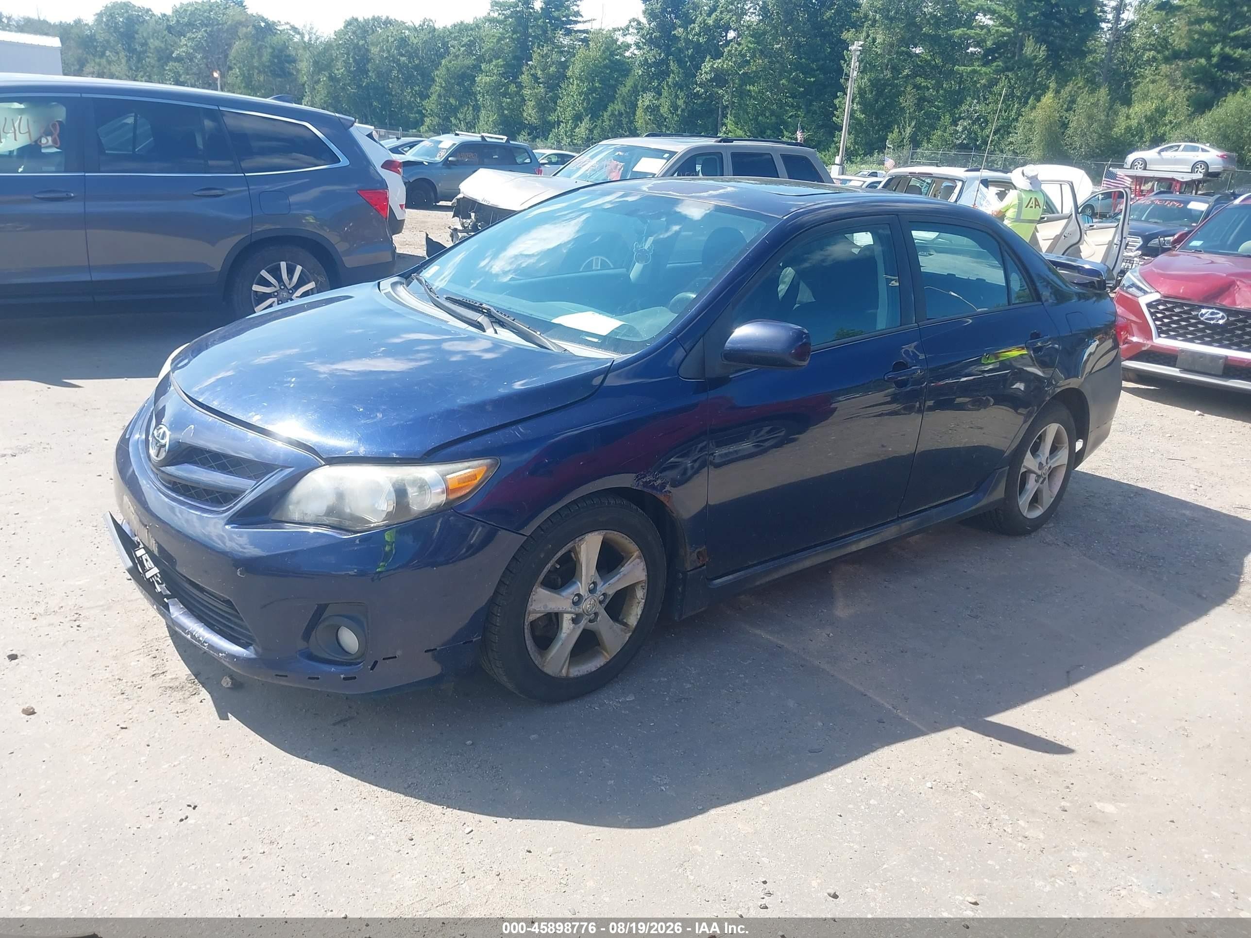 2011 Toyota Corolla S Blue vin: 2T1BU4EE1BC553659