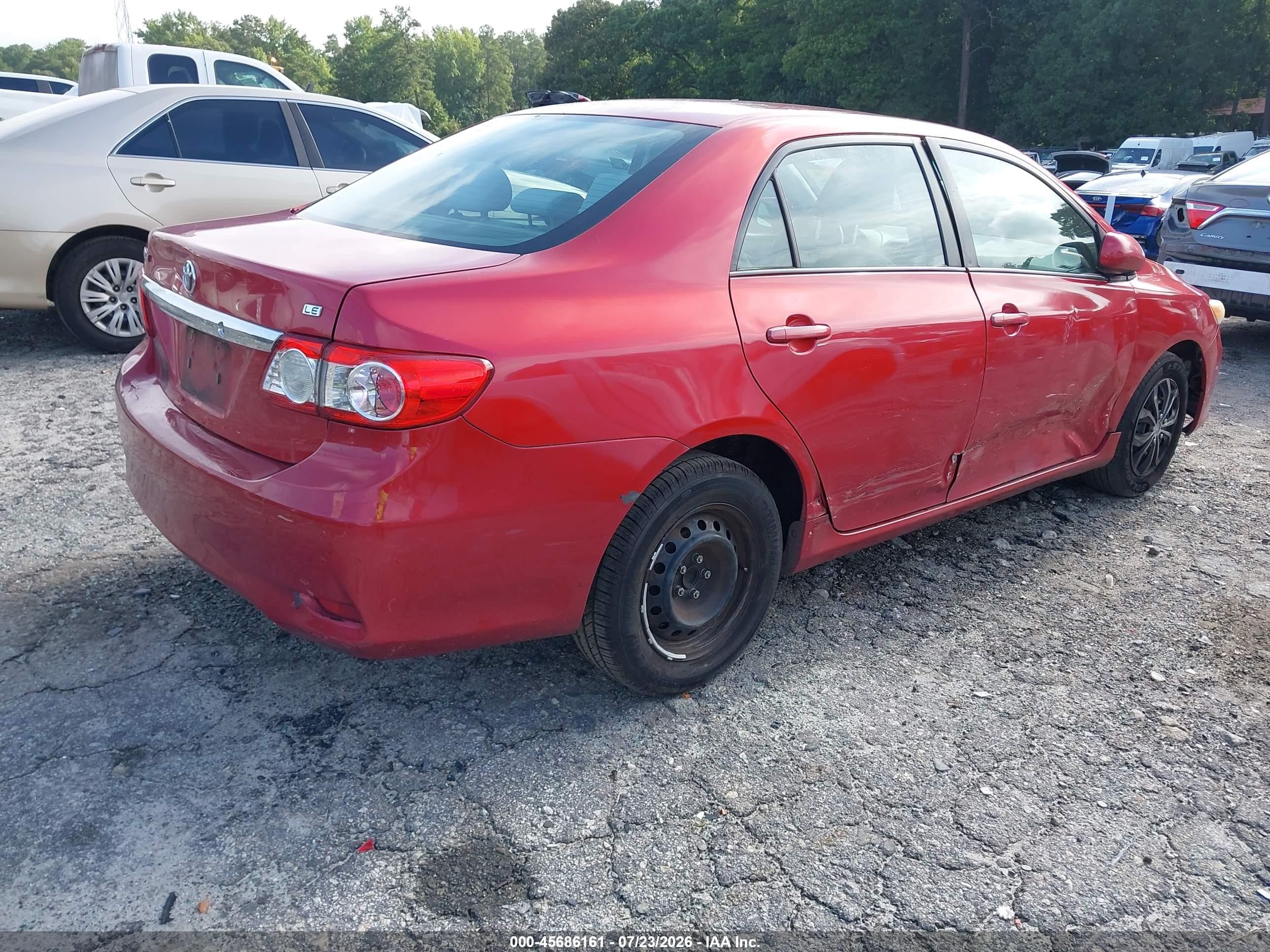 2011 Toyota Corolla Le Red vin: 2T1BU4EE1BC557677