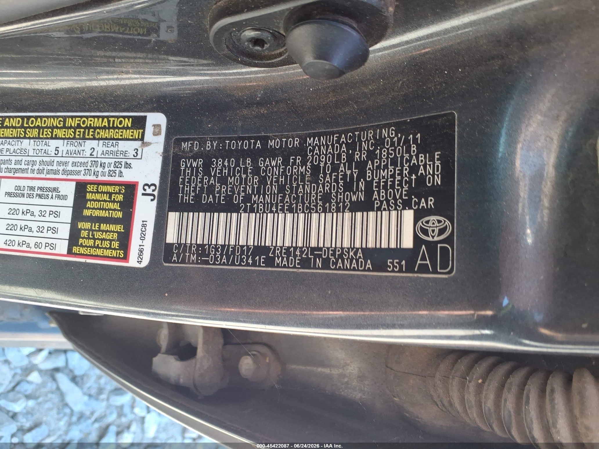 2011 Toyota Corolla S Black vin: 2T1BU4EE1BC561812