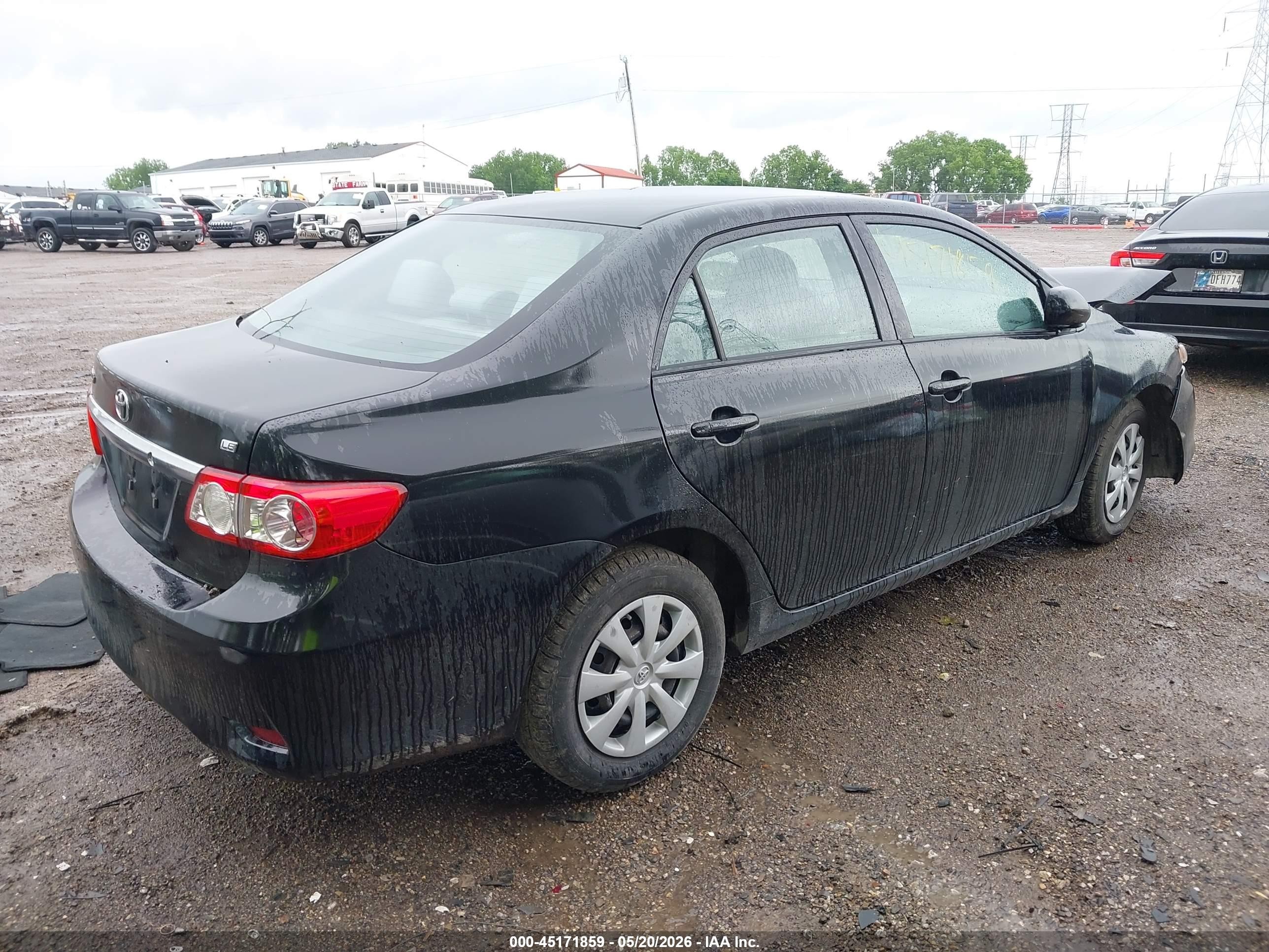 2011 Toyota Corolla Le Black vin: 2T1BU4EE1BC646939