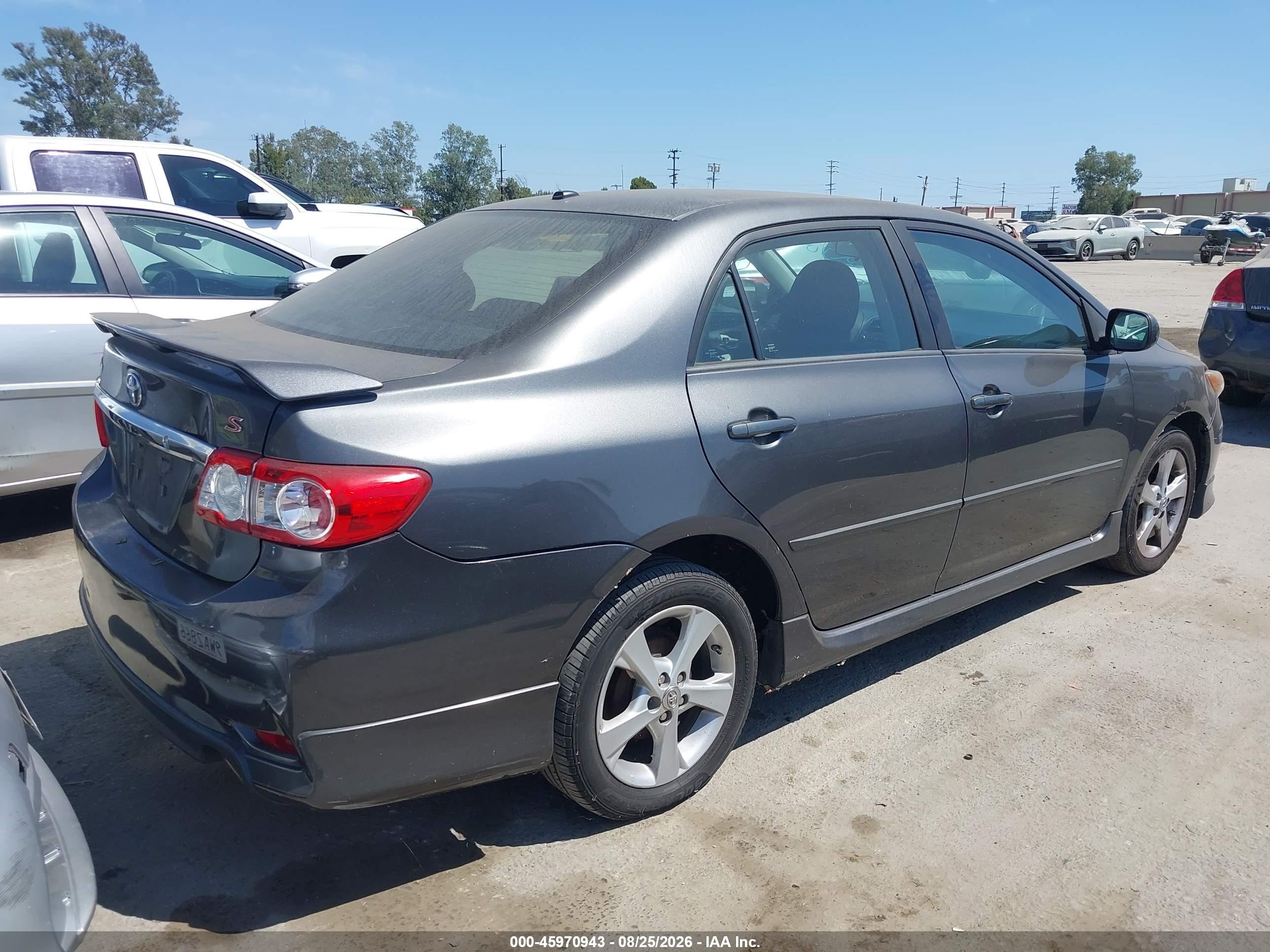 2011 Toyota Corolla S Gray vin: 2T1BU4EE1BC699026