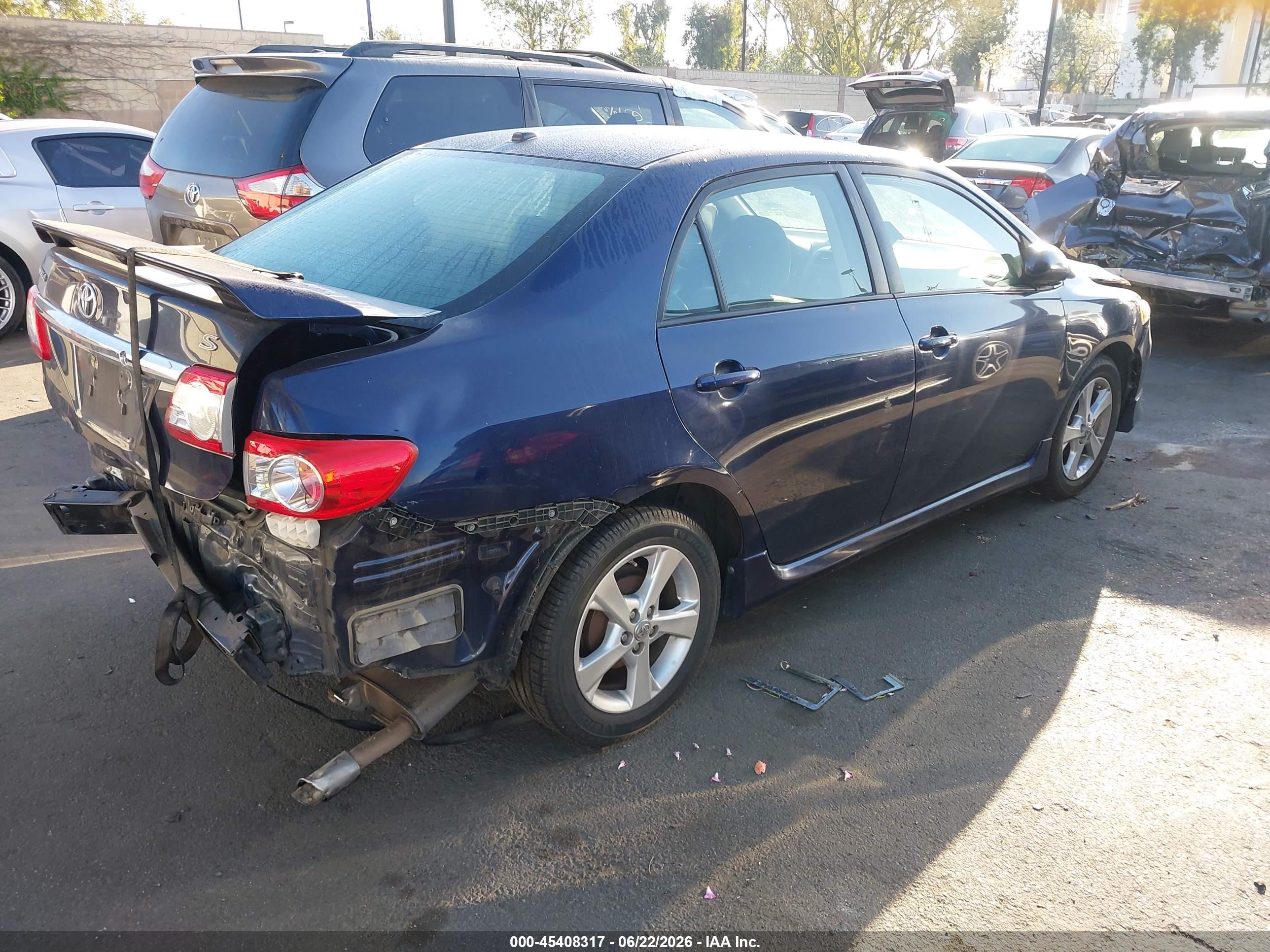 2012 Toyota Corolla S Blue vin: 2T1BU4EE1CC763907