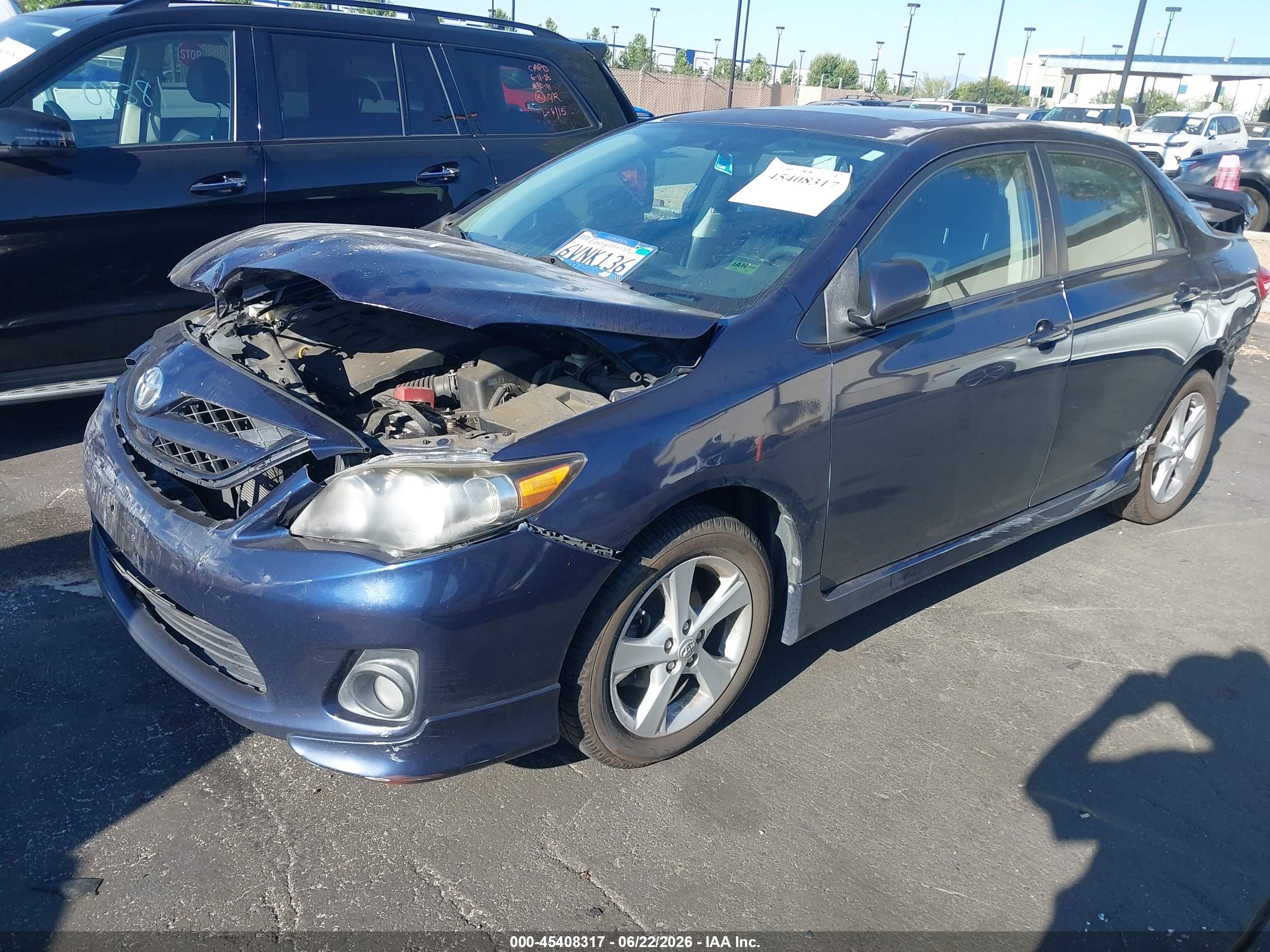 2012 Toyota Corolla S Blue vin: 2T1BU4EE1CC763907