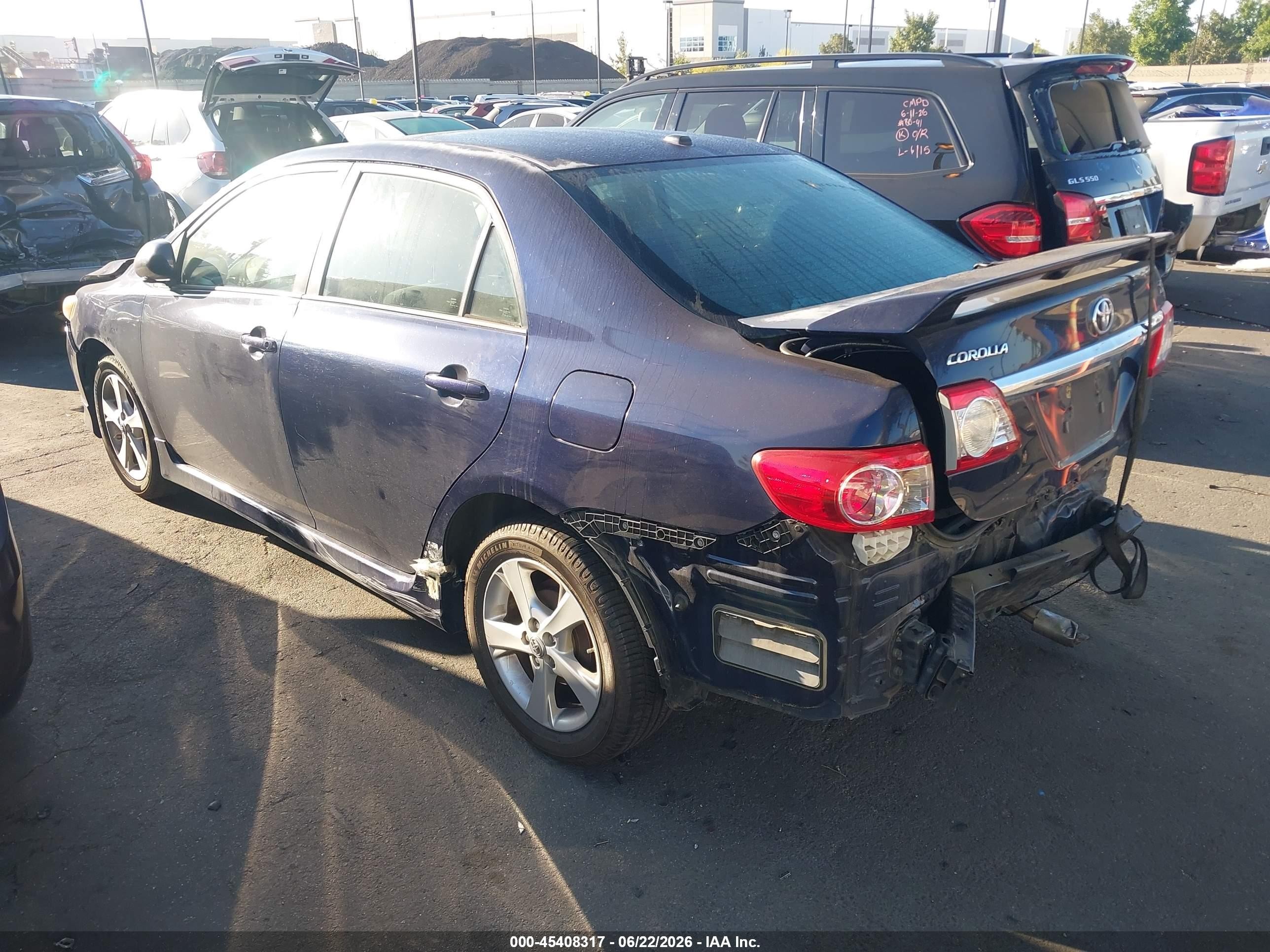 2012 Toyota Corolla S Blue vin: 2T1BU4EE1CC763907