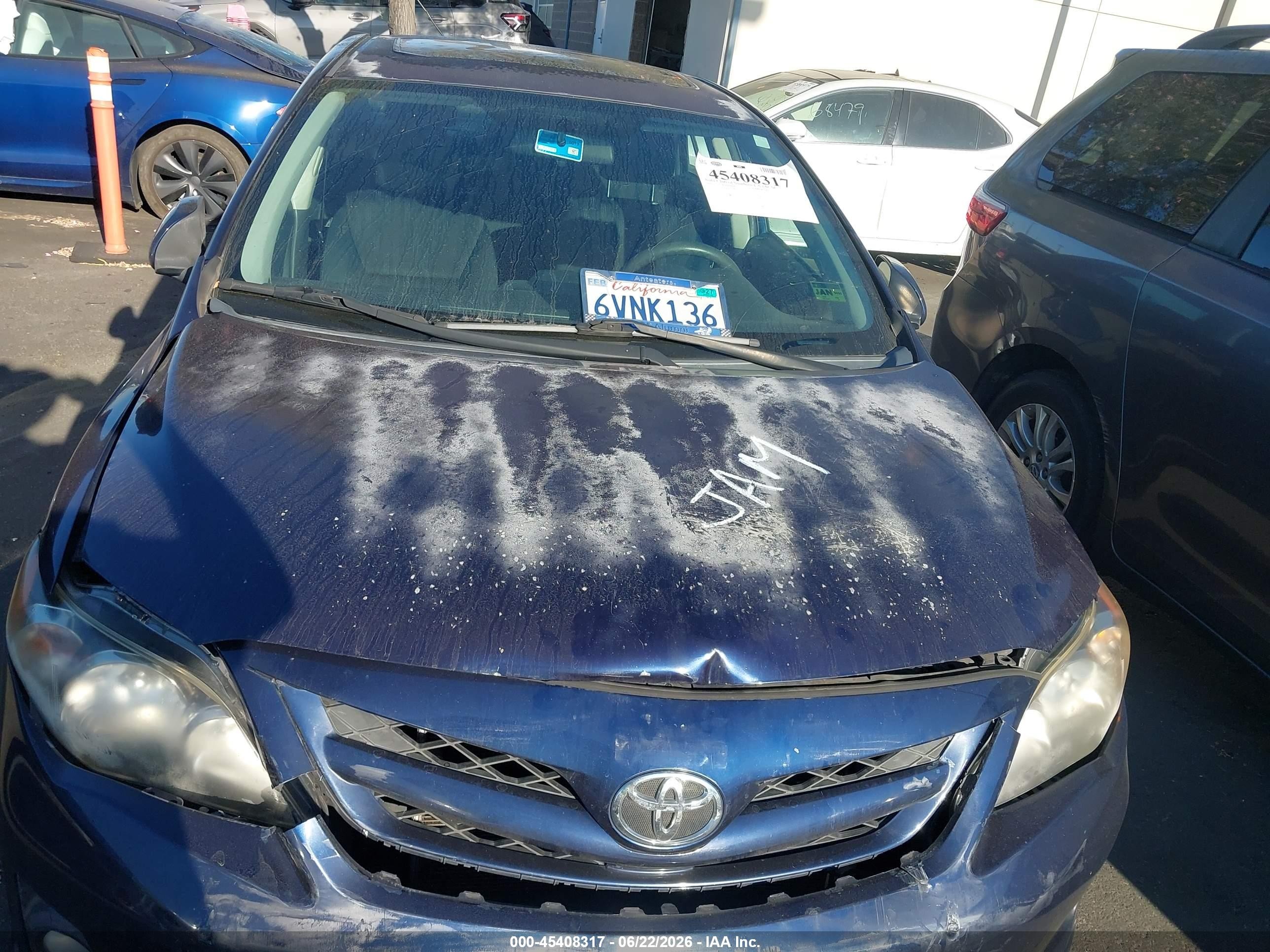 2012 Toyota Corolla S Blue vin: 2T1BU4EE1CC763907