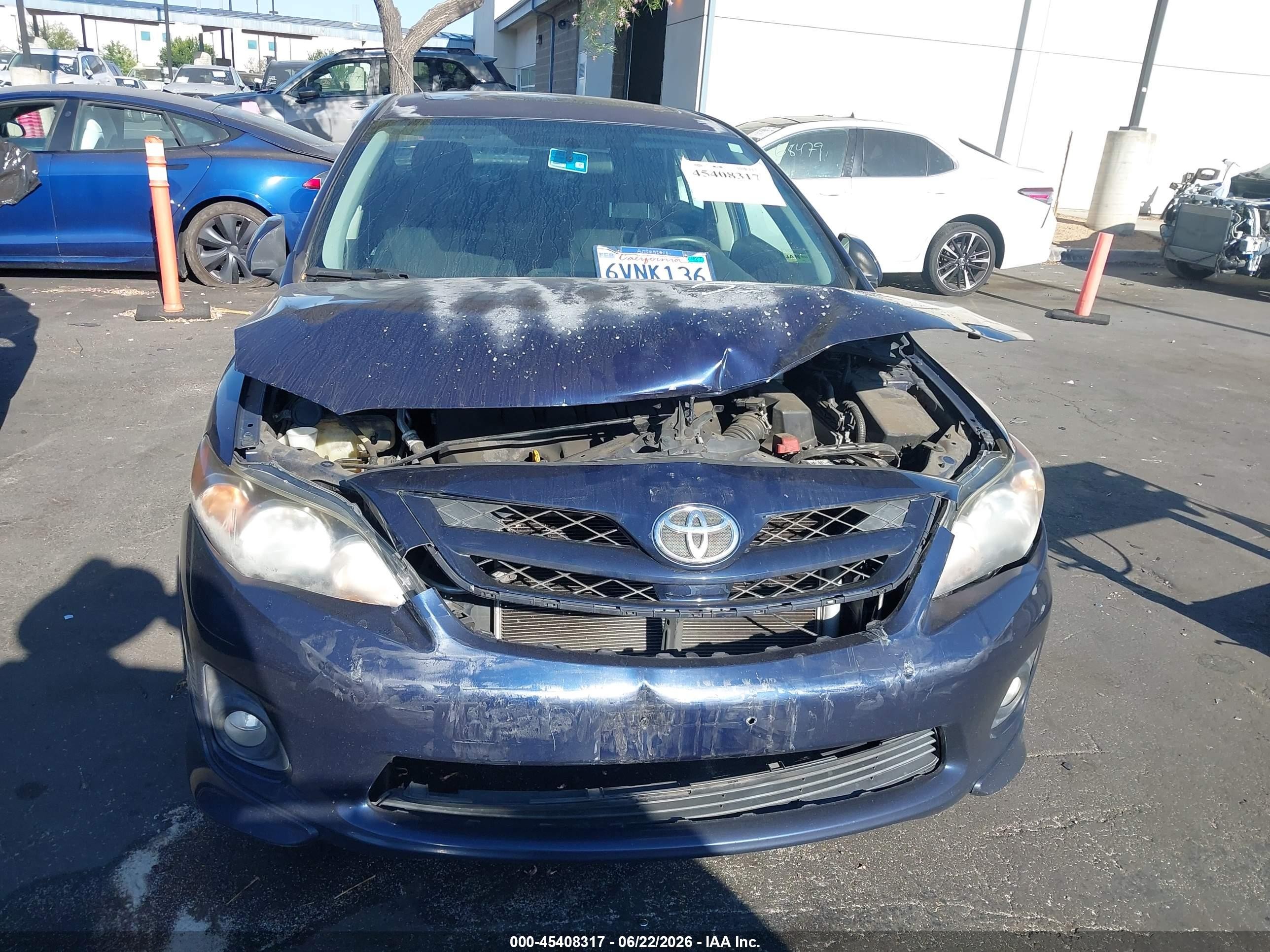 2012 Toyota Corolla S Blue vin: 2T1BU4EE1CC763907