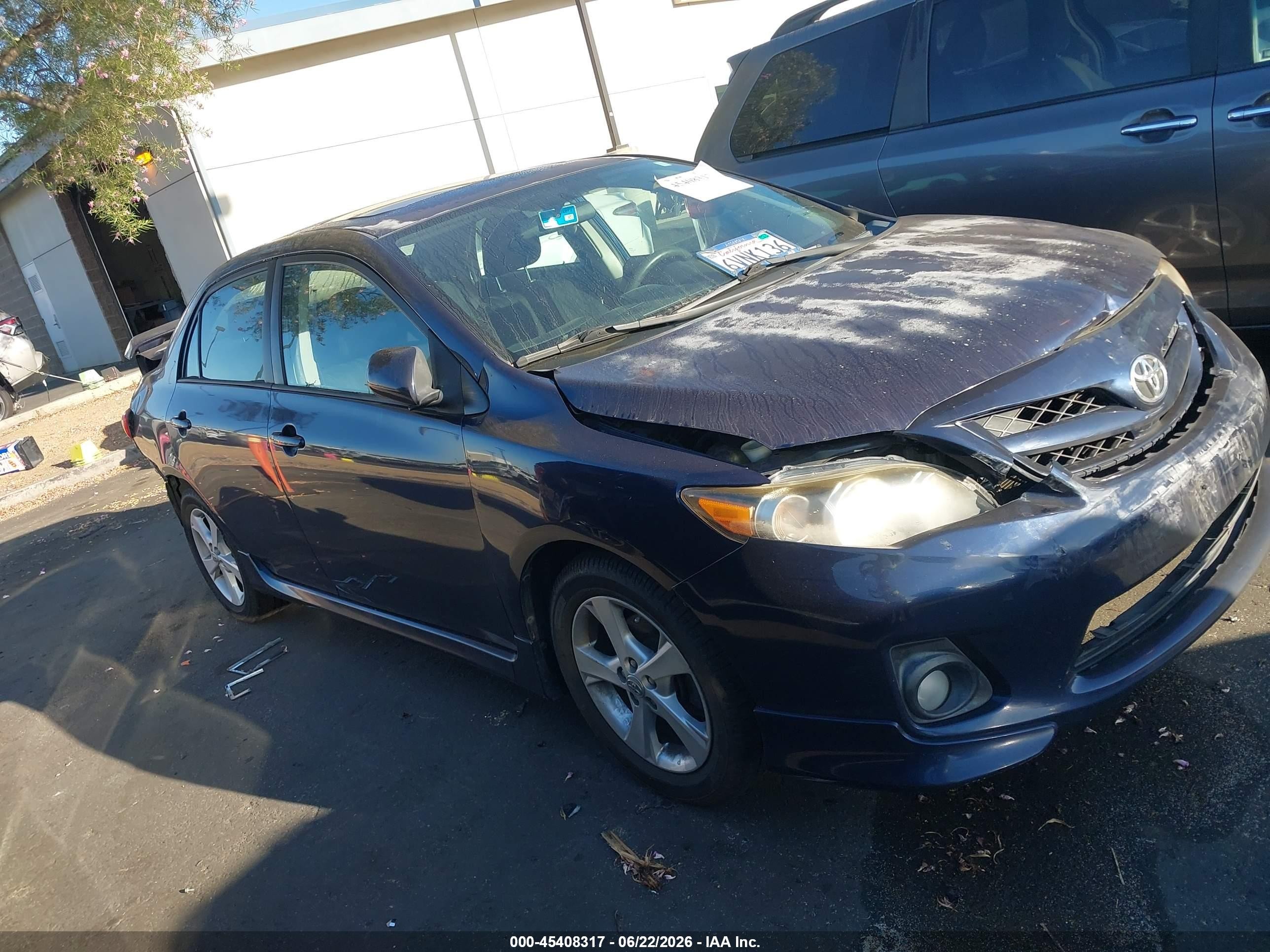 2012 Toyota Corolla S Blue vin: 2T1BU4EE1CC763907